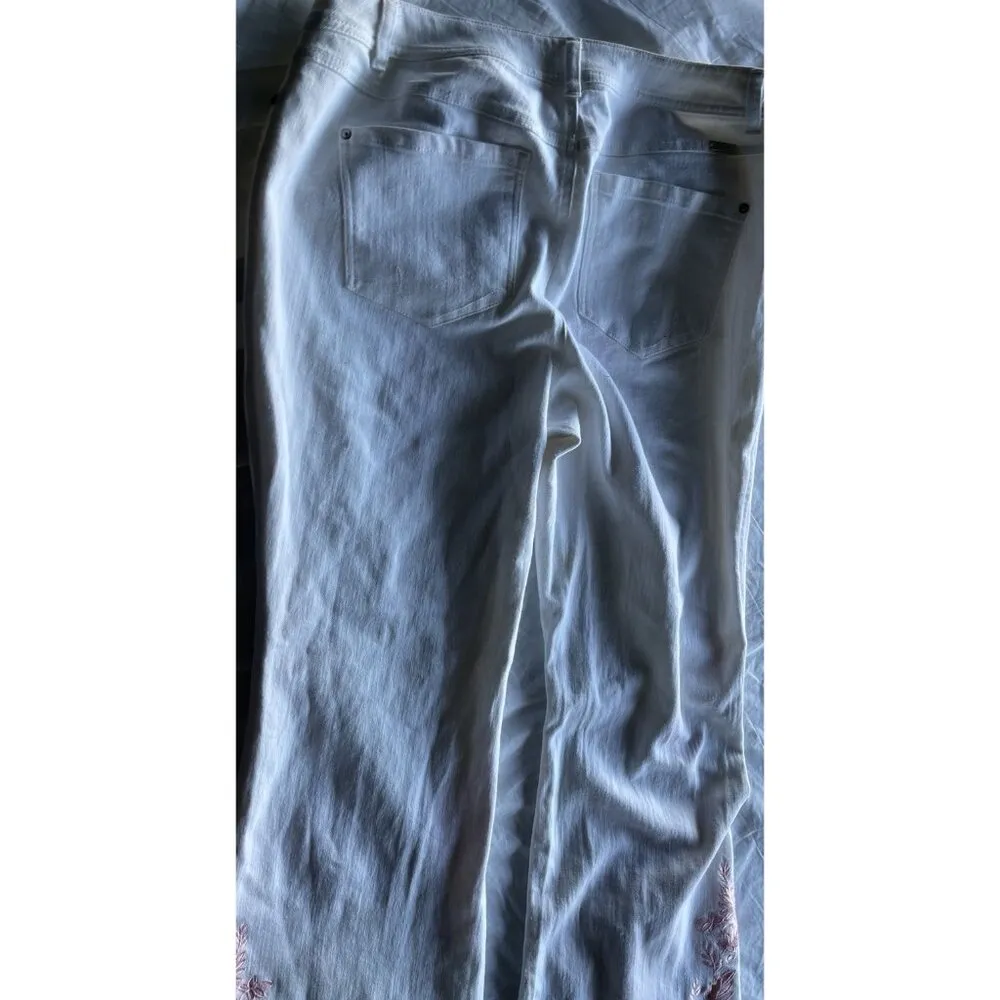 Vintage INC International Concepts Women's Embroidered Flare-leg Jeans Sz 12 - Image 15