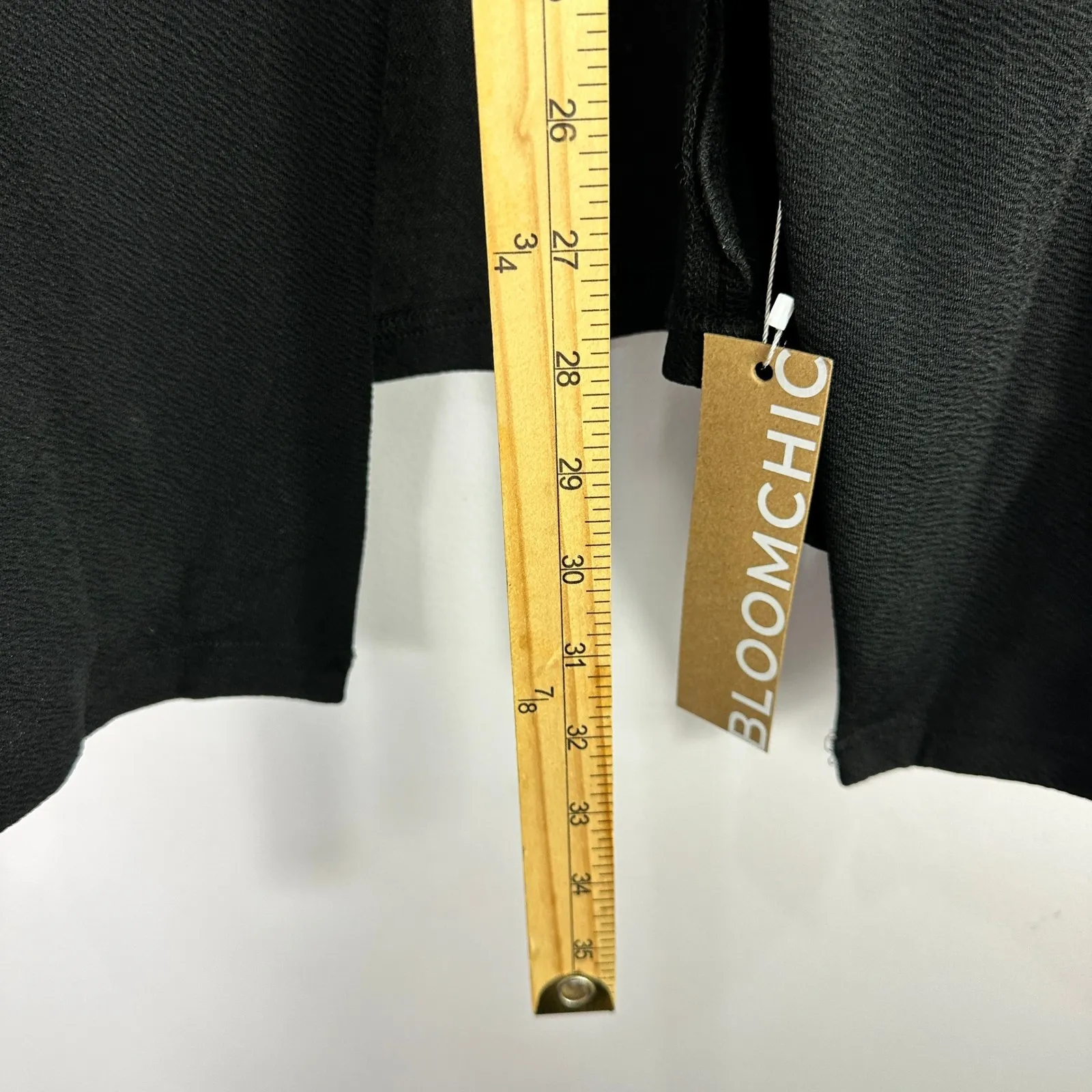 BloomChic Pearl Embellished Blazer 18 Black Chic Statement Minimalist Layering - Image 4