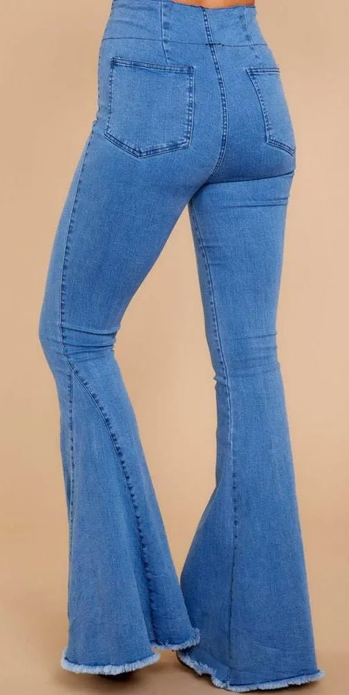 Skylar + Madison Elastic Waist Flare Jeans - Image 2