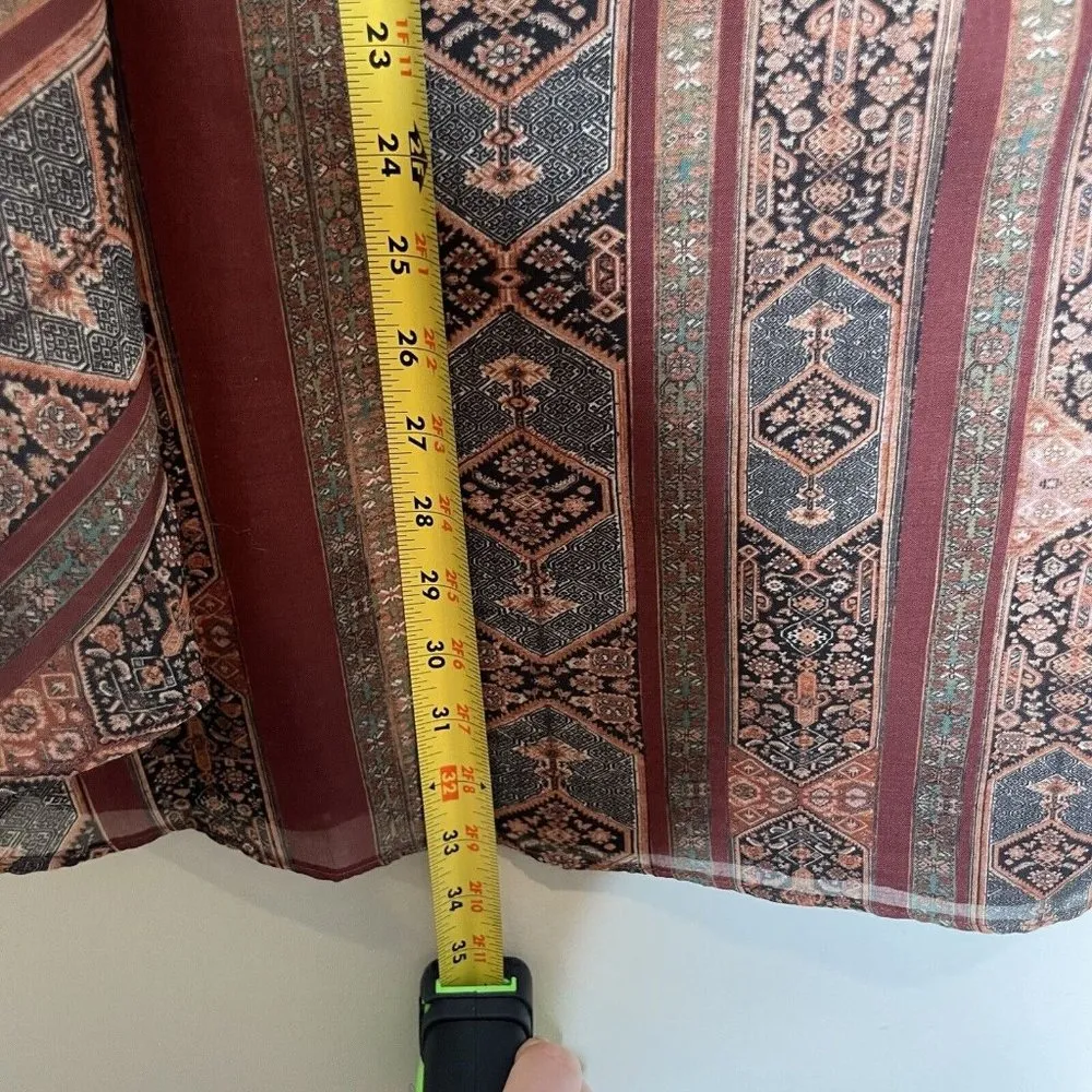 The Jetset Diaries TJD Redwood Tunic Dress Aztec Boho Bell Sleeve Size 8 - Image 10