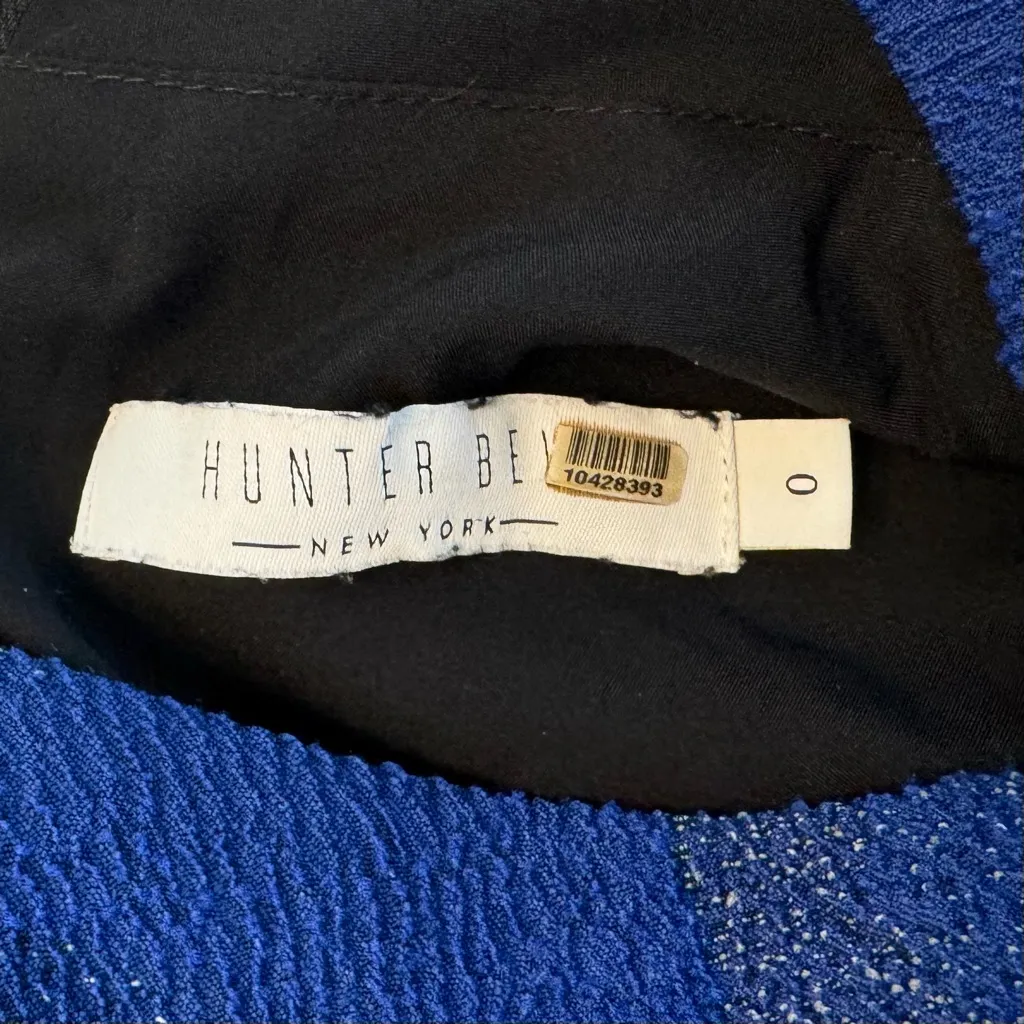 Hunter Bell Polly Blue Mock Neck A-Line Dress Size 0 Long Sleeves Above the Knee - Image 10