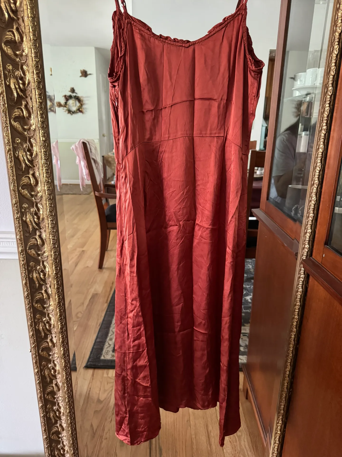 Midi Satin Dress Small - Image 6