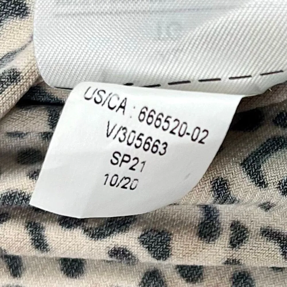 Banana Republic Animal Print Belted Fit and Flare Long Sleeve Dress XL - Image 10