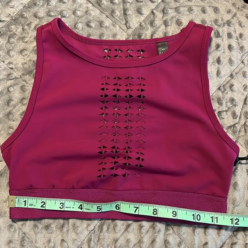 VINA XS magenta haze sports bra FLAW new with tags elastic band see description Purple - Image 11