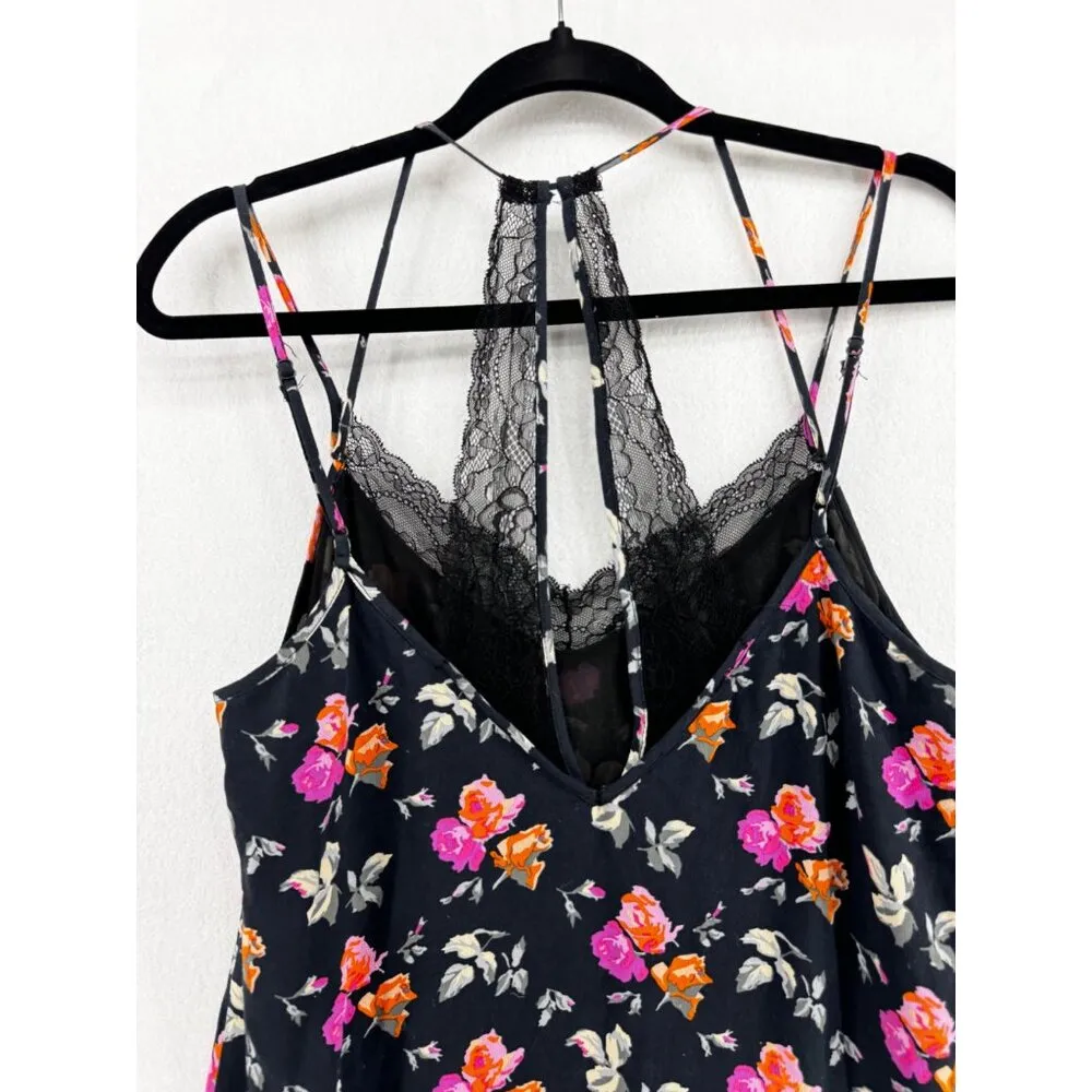 Zara trafaluc collection floral lace spaghetti strap  midi slip dress size small - Image 7