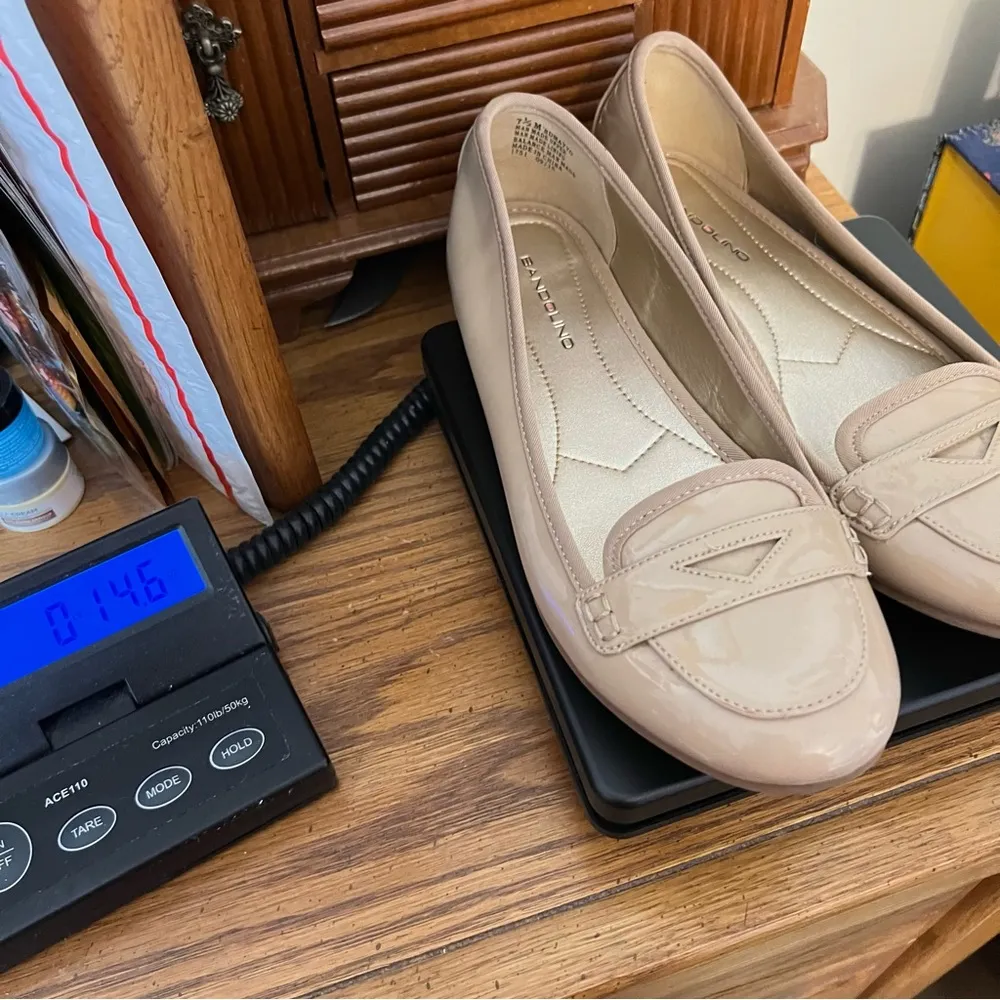 Bandolino Faux Patent Leather Driving Mocs Loafers Women’s 7.5 Neutral Beige - Image 12