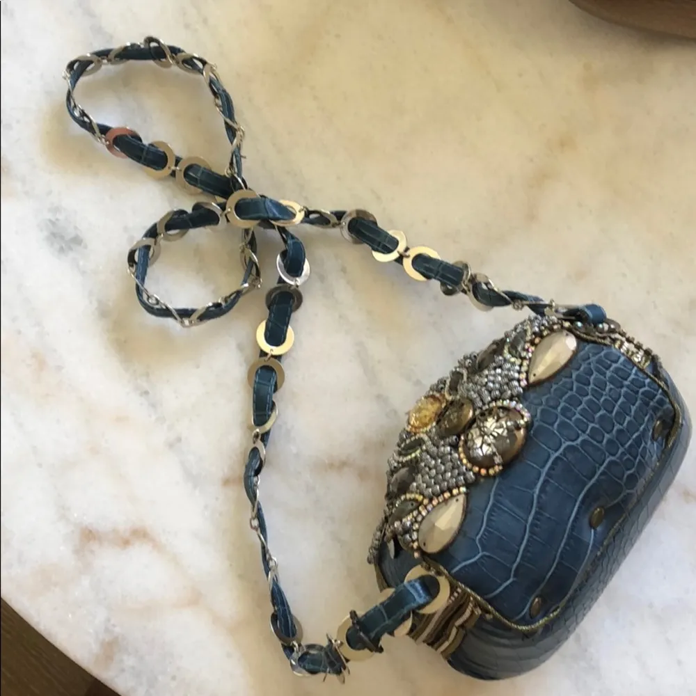 Mary Frances denim blue purse - Image 3