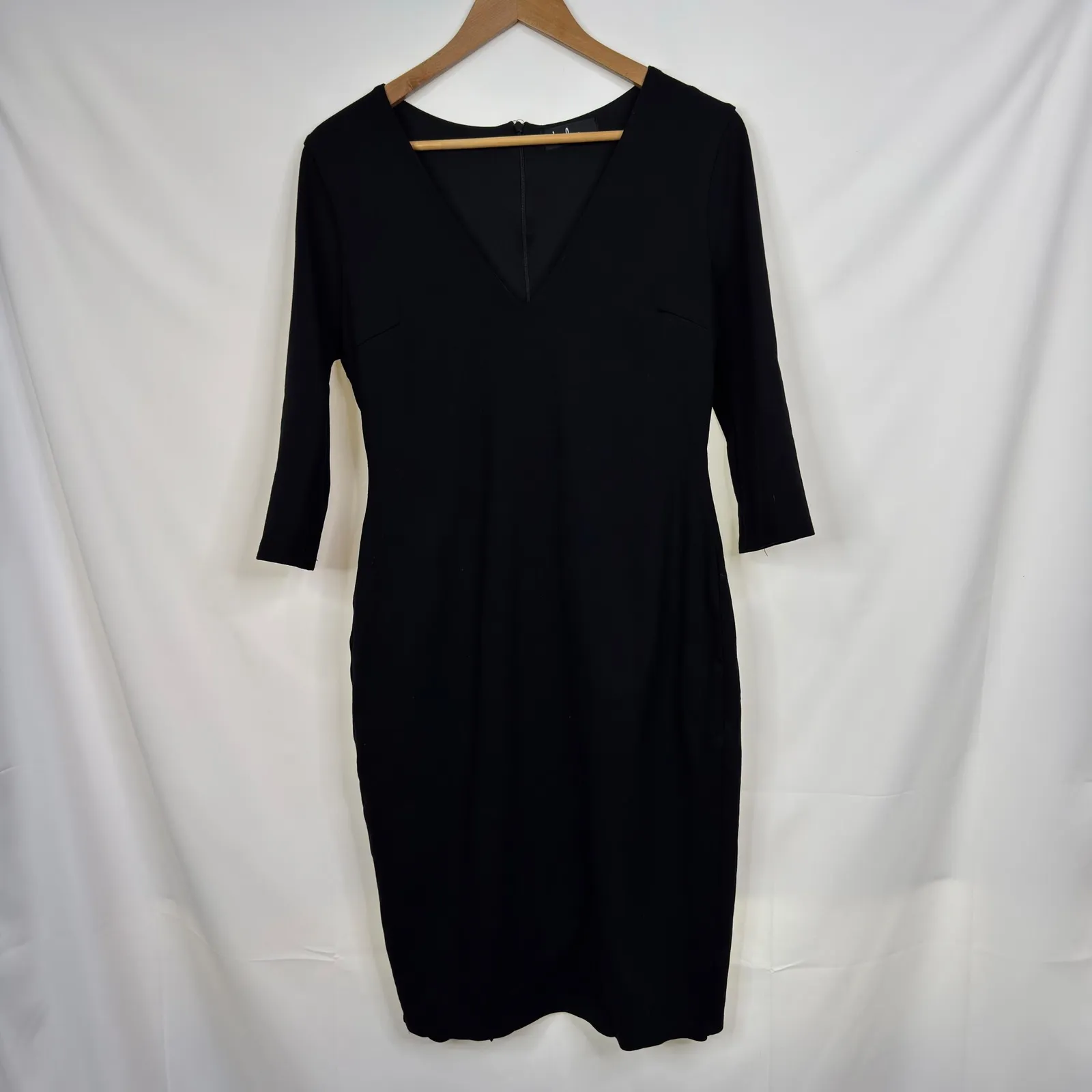 Lulus Style and Slay Black Bodycon Midi 3/4 Sleeve Size XL - Image 3
