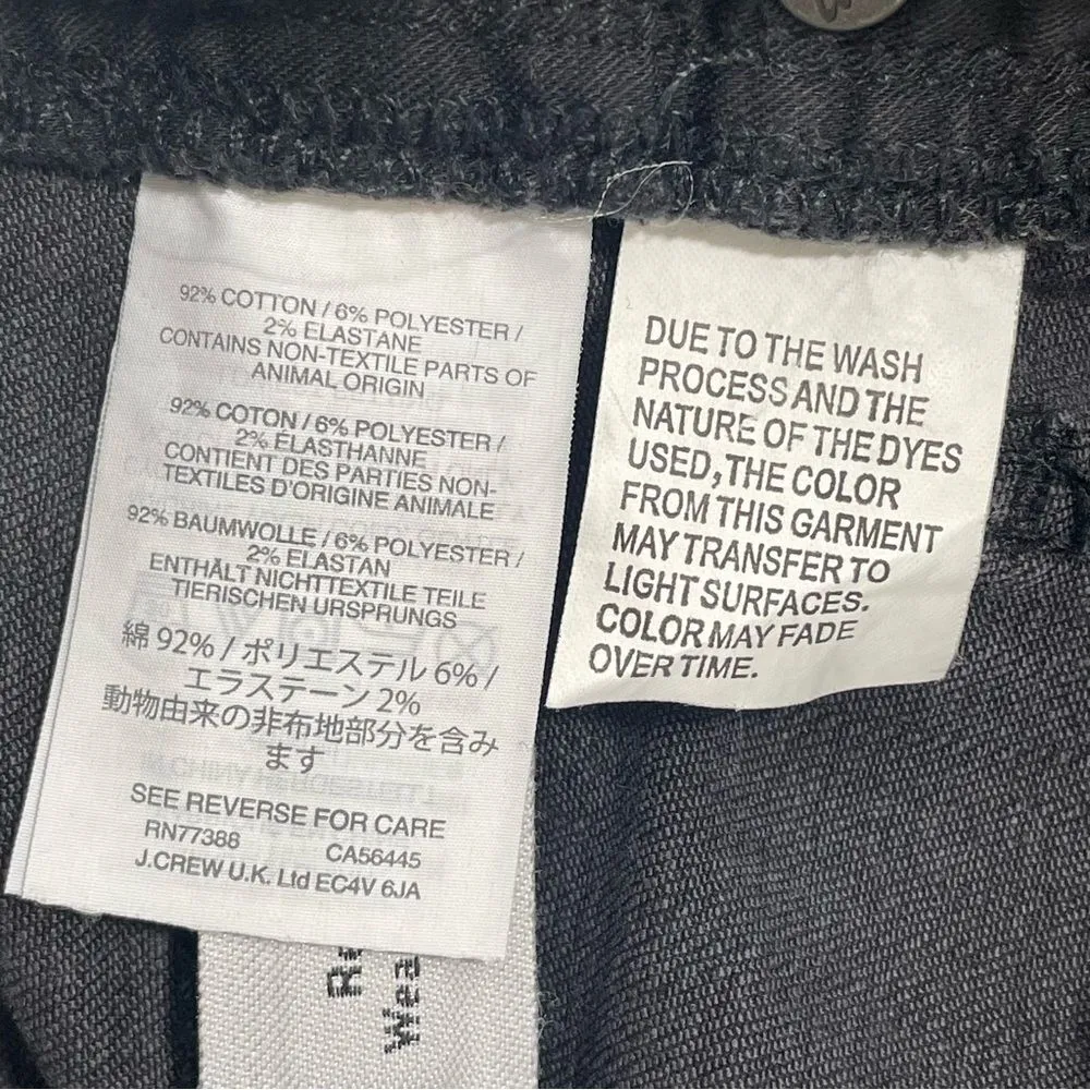 Madewell Cali Demi-Boot Raw Hem Jeans Faded Black Wash Denim Size 25 Style G7687 - Image 9