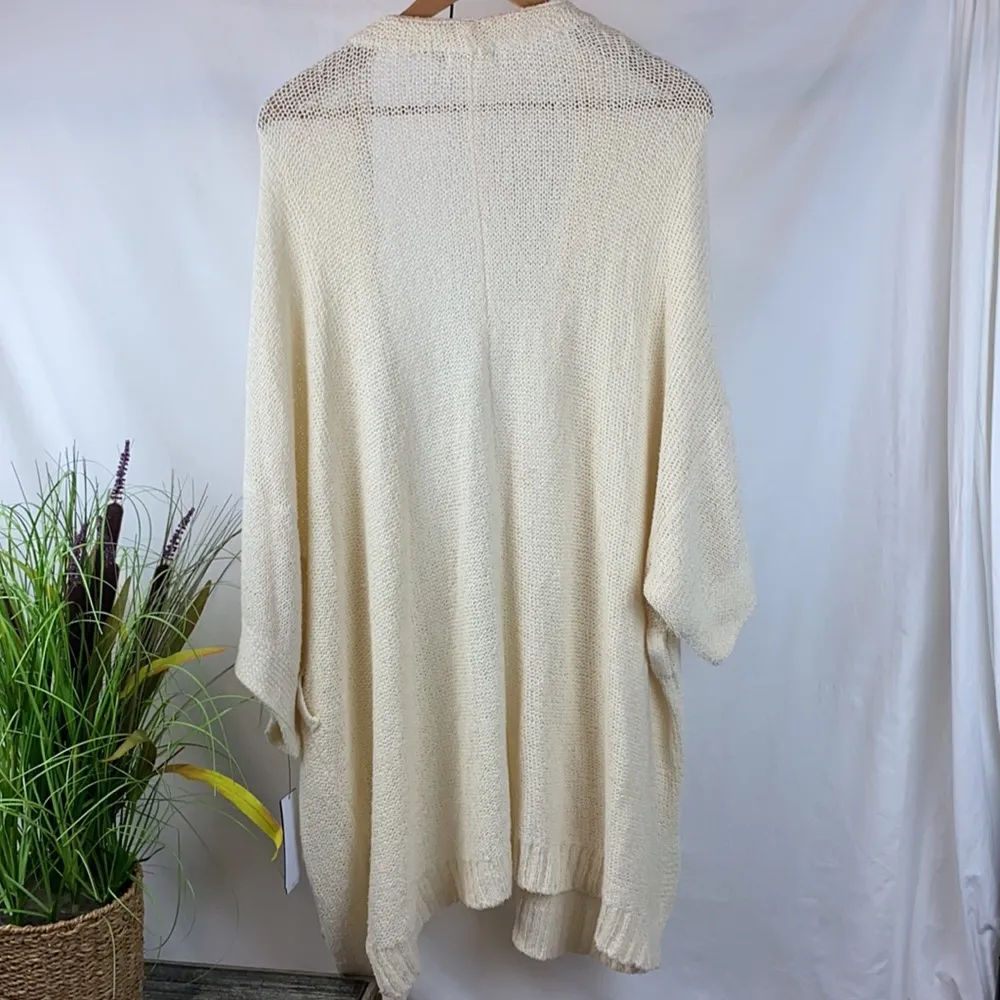 UGG Ivory Kennedy Knit Long Sleeve Duster Sweater L - Image 4