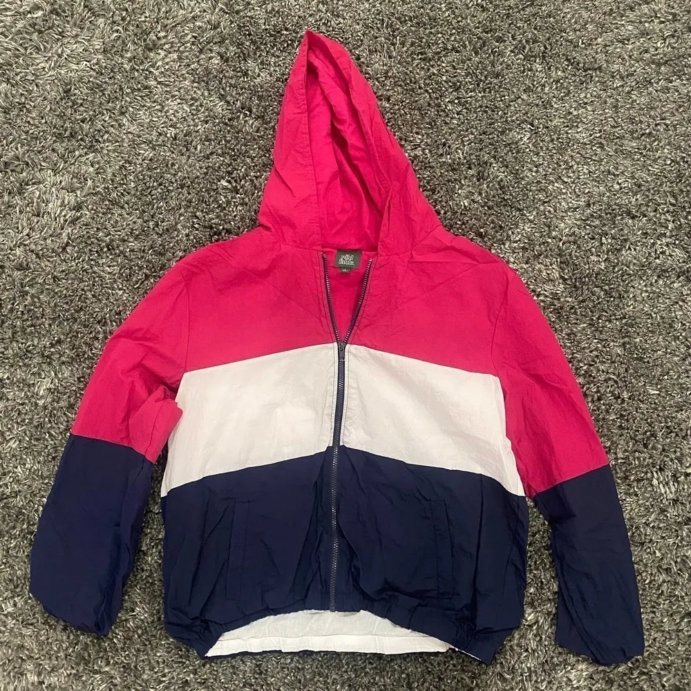 Wild Fable Color Block Windbreaker in Blue/Pink, Size L​​​​​​​​ - Image 2