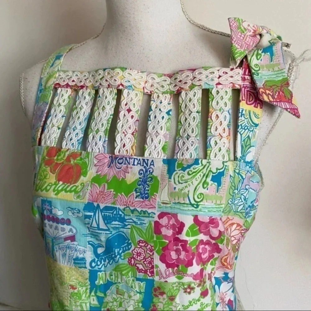 Lilly Pulitzer • Ricci State Of Mind States Patchwork Dress - Image 2