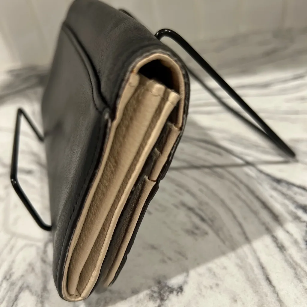 Kate Spade black and snake print leather long wallet - Image 6