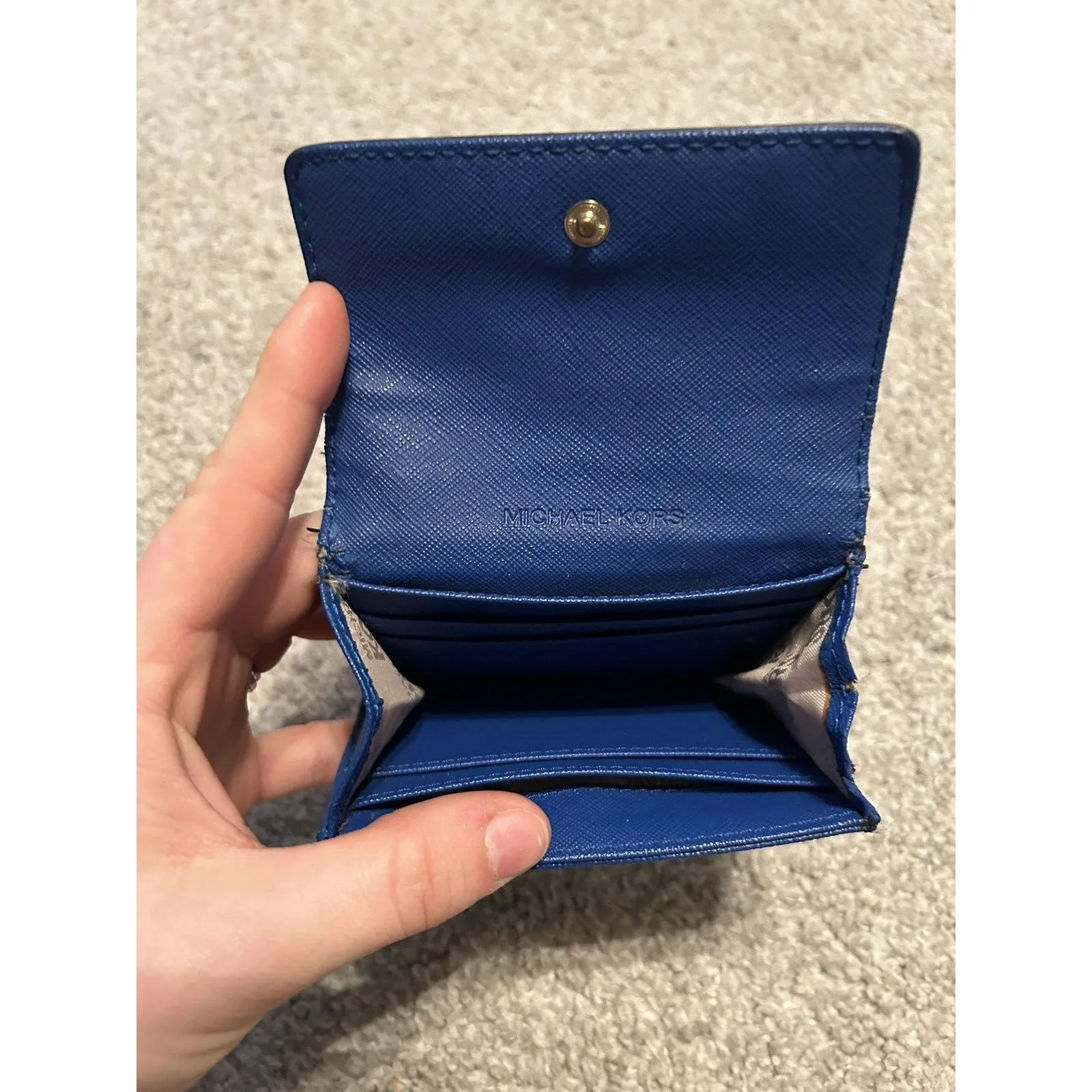 michael kors keychain wallet Blue And Brown Logo Design‎ Leather - Image 3