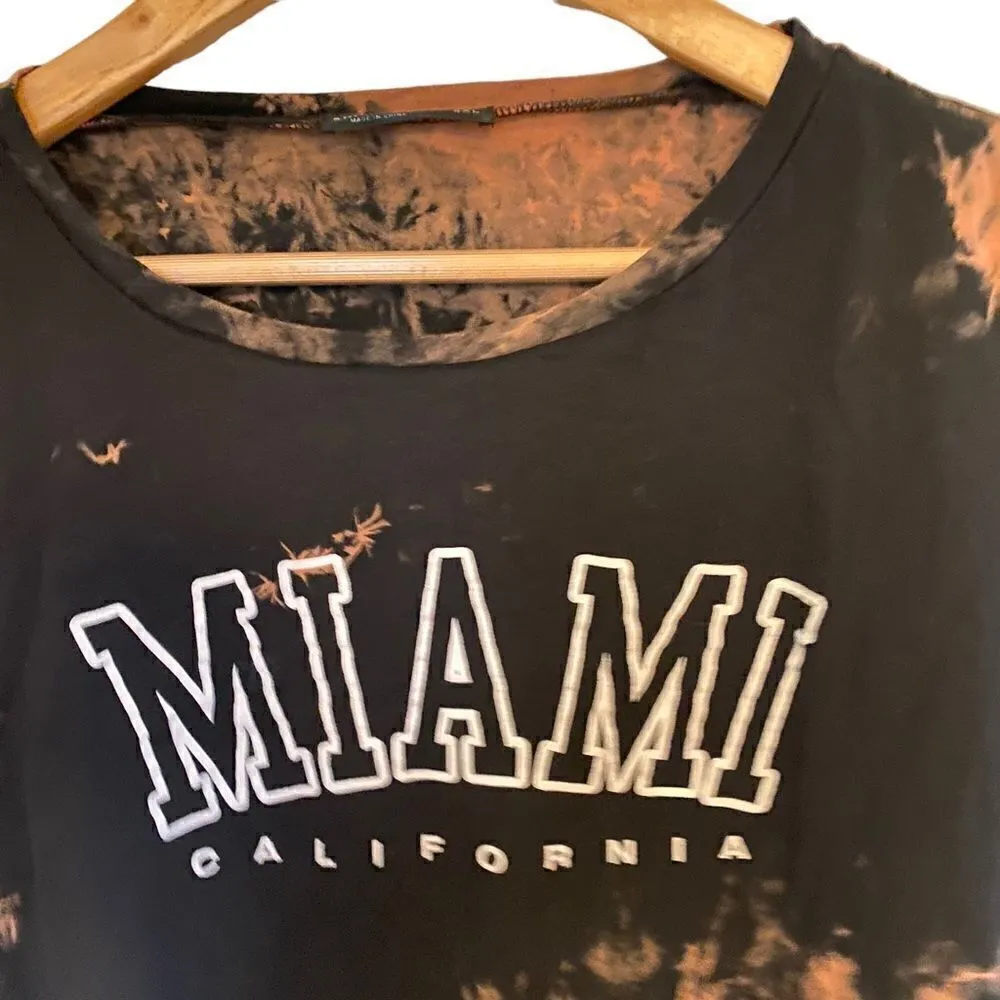 Shein Curve tie dye crop top brown black size 4XL - Image 3