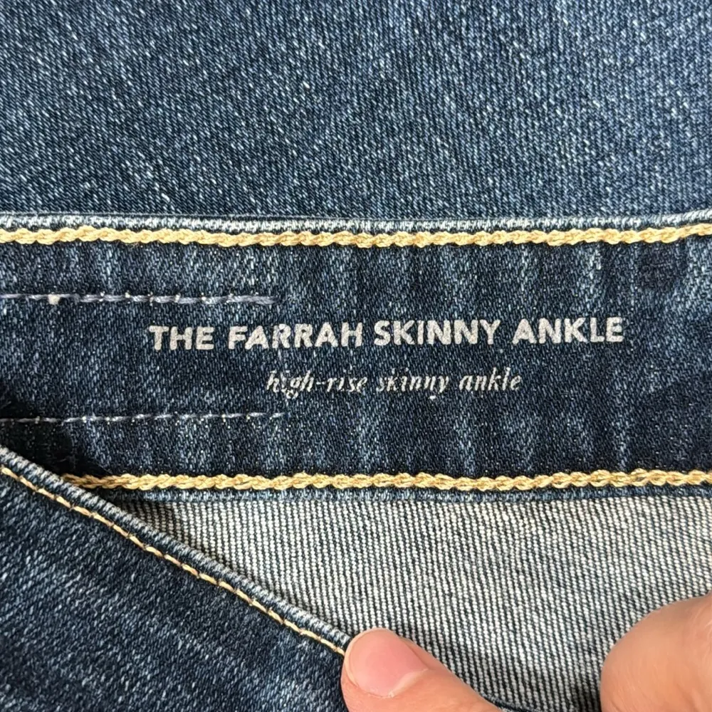 AG Adriano Goldschmied The Farrah Skinny Ankle Hi-Rise Blue Distressed Jeans 27 - Image 13