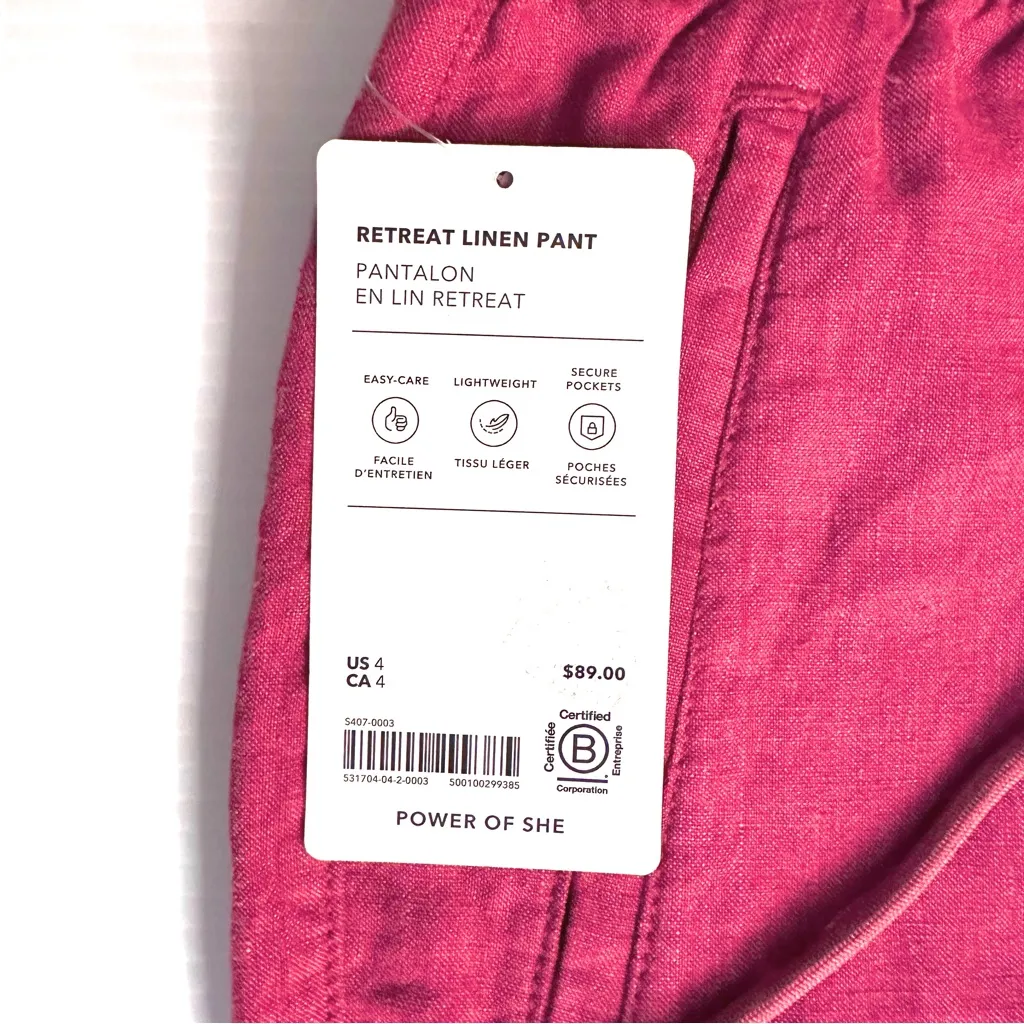 NWT Athleta Retreat Linen Pants - Image 11