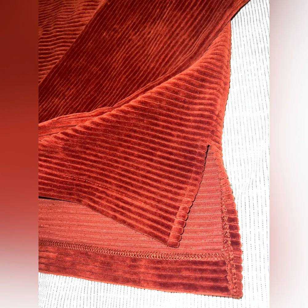 Madewell Texture & Thread Rust Corduroy Mock Neck Top Size S - Image 3