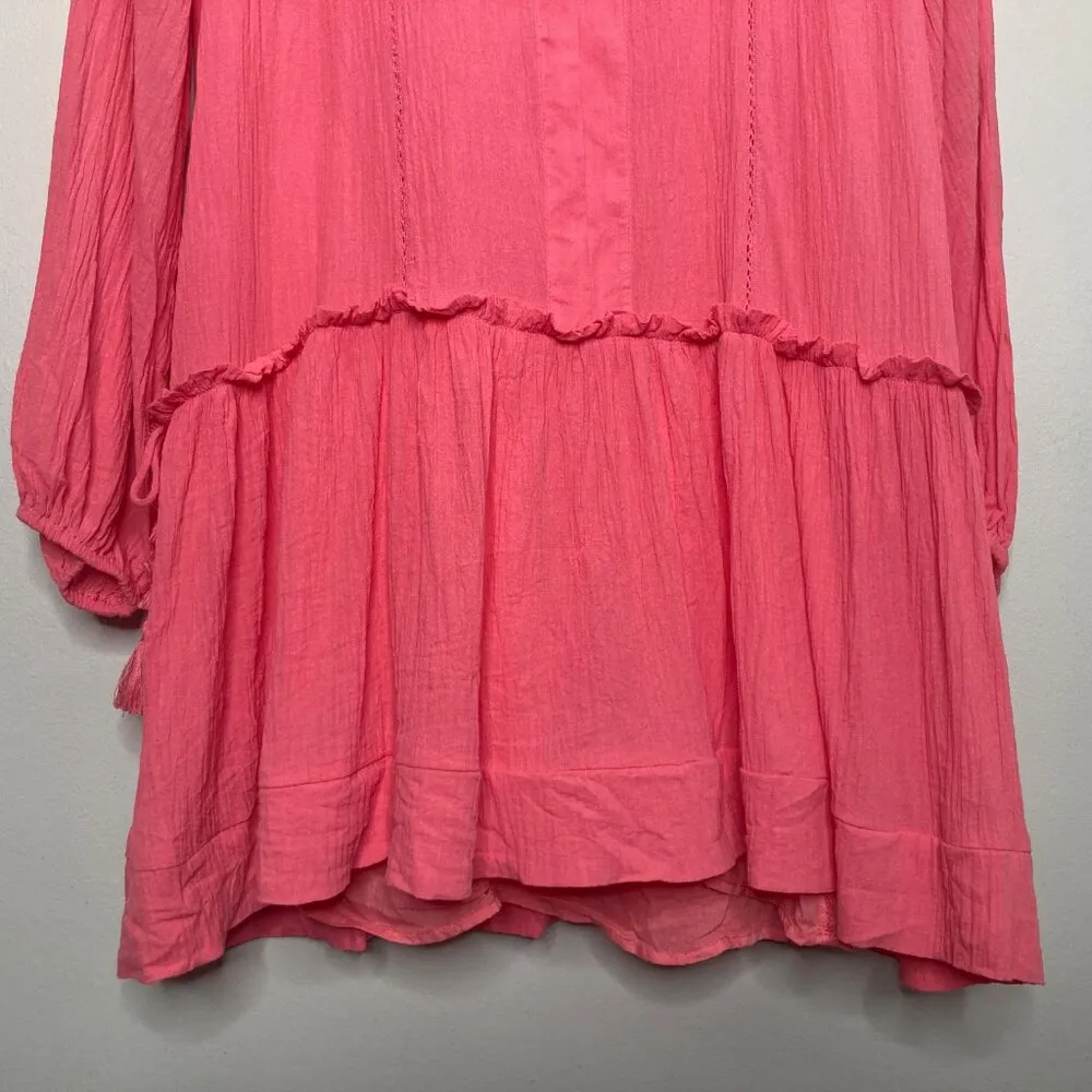 Tuckernuck Dress XS Pink Ophelia Coverup Flowy Beach Boho Feminine - Image 6