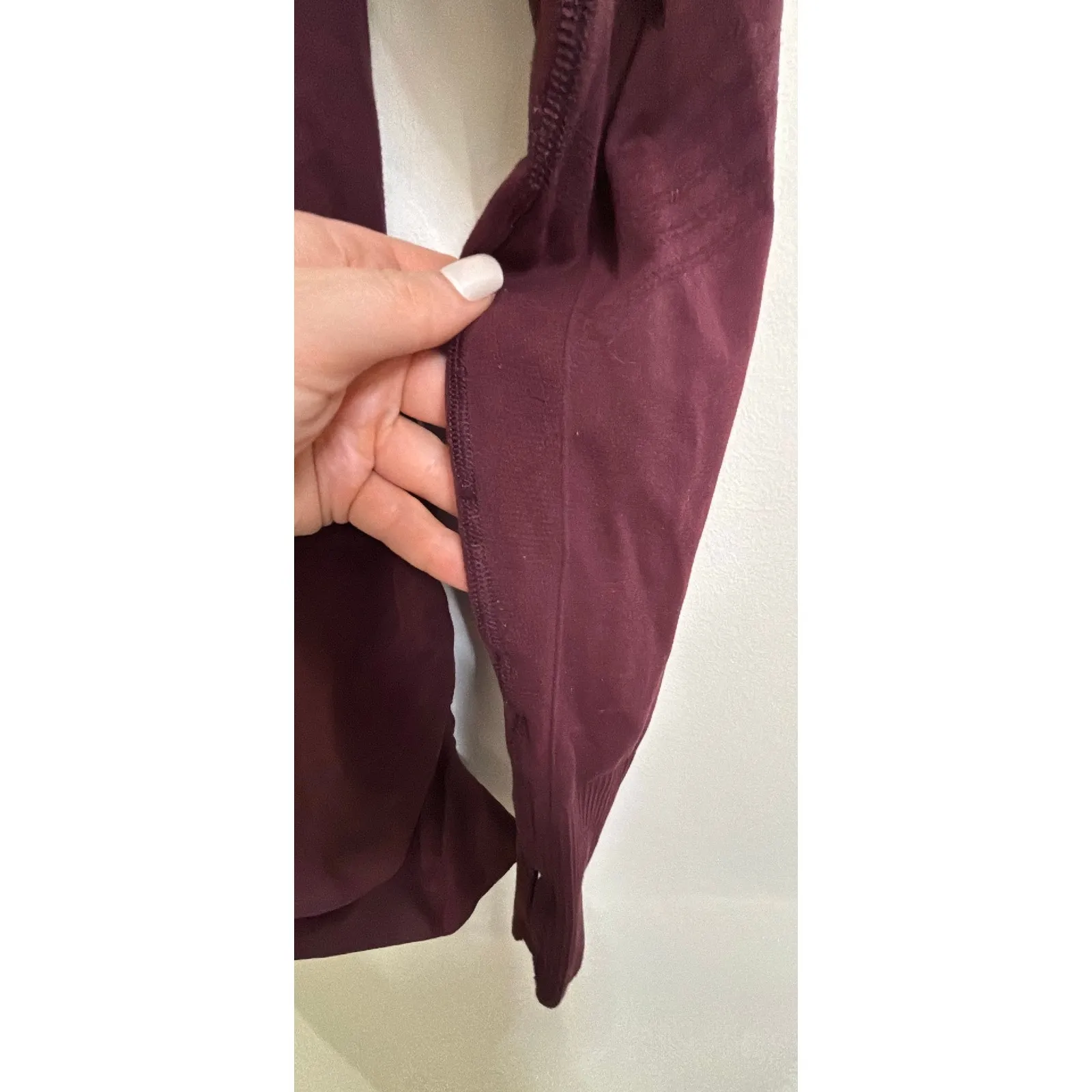 Athleta Speedlight Seamless Top Womens XS Burgundy Long Sleeve Spiced Cabernet - Image 6