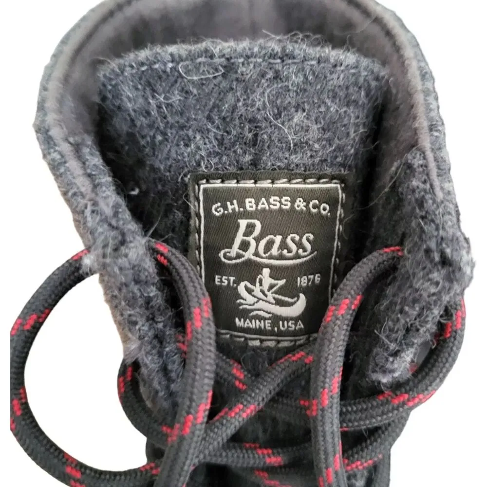 GH Bass & Co Harlequin Duck Boots Womens 6 Gray Wool Lace Up Ankle Rain Outdoor - Image 9