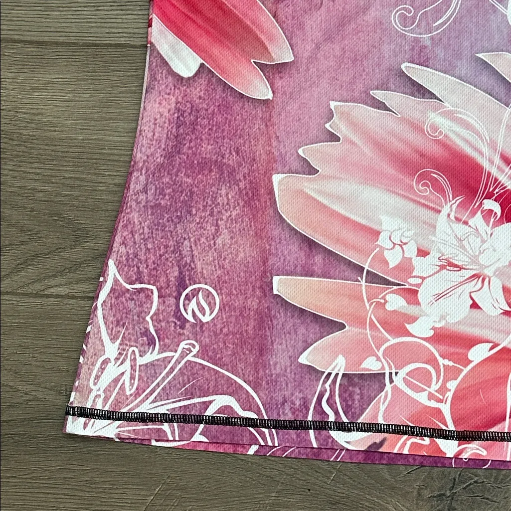 NKnBURN Wildflower Singlet Running Training Tank Pink White Size Large - Image 3