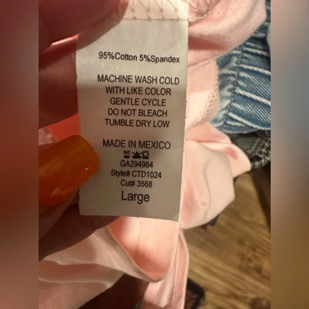 La Clef Maternity Dress Knee Length Midi Baby Pink Size Large - Image 7