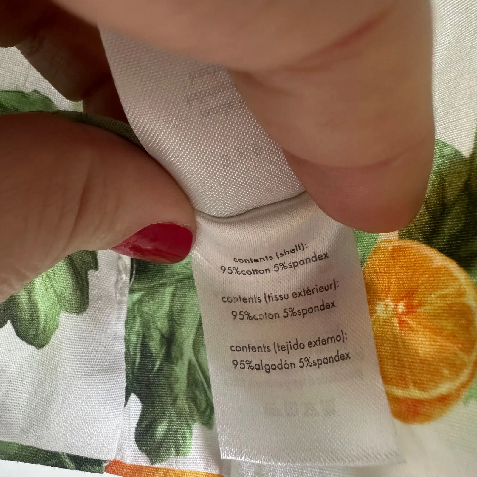 WeWoreWhat Straight Neck Corset Crop Top Orange Fruit Print  Womens Size Small - Image 7