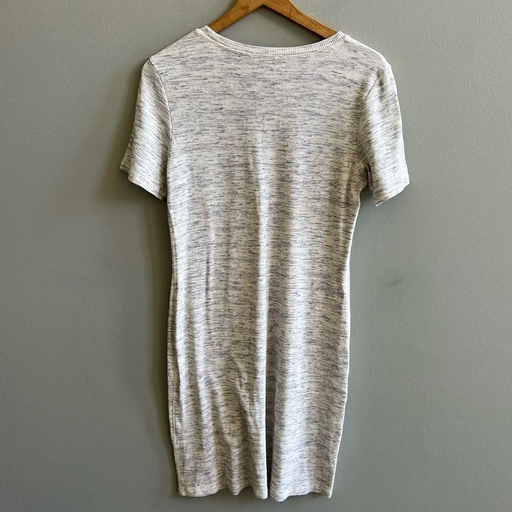 Theory Cherry B3 Stirling Rib Knit T Shirt Dress Size Large Grey Blue - Image 8