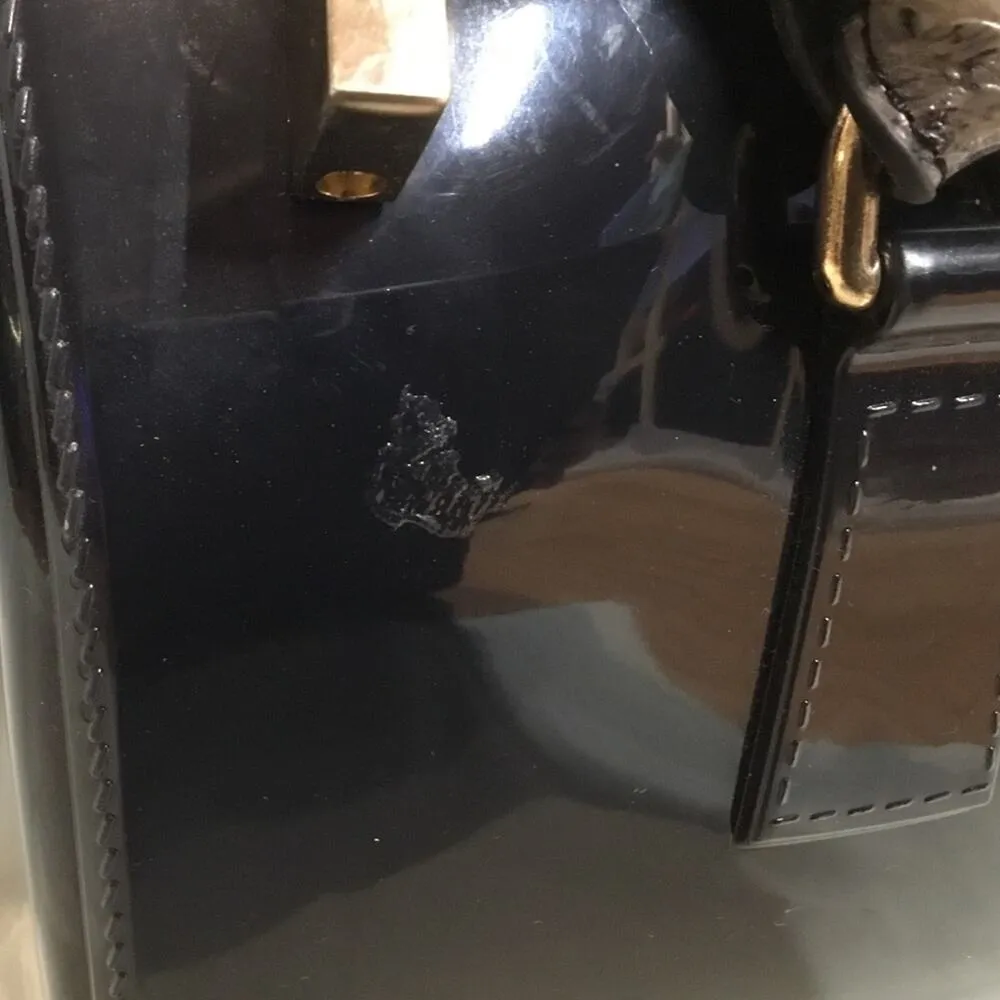 Faux Snake Print Bag Black - Image 7