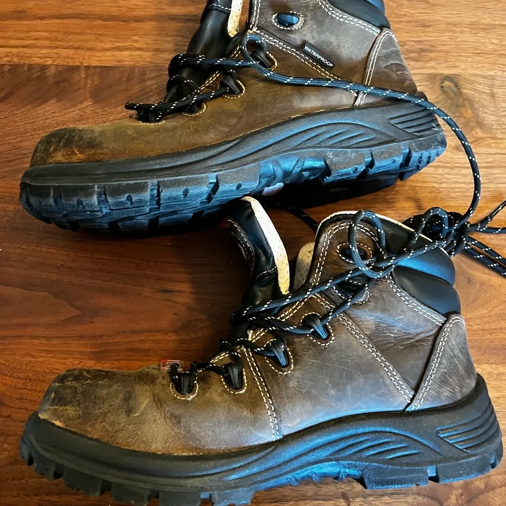 Avenger Framer women’s safety toe, waterproof work boots size 8.5 Brown - Image 3