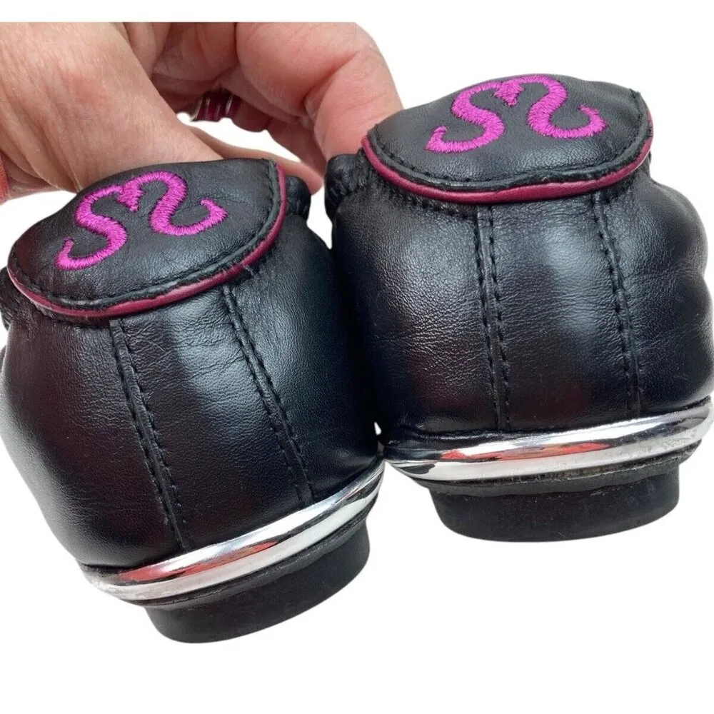 *Soto Massini Ballet Flats Womens 36 Black Leather Comfort Orthopedic Footbed - Image 6