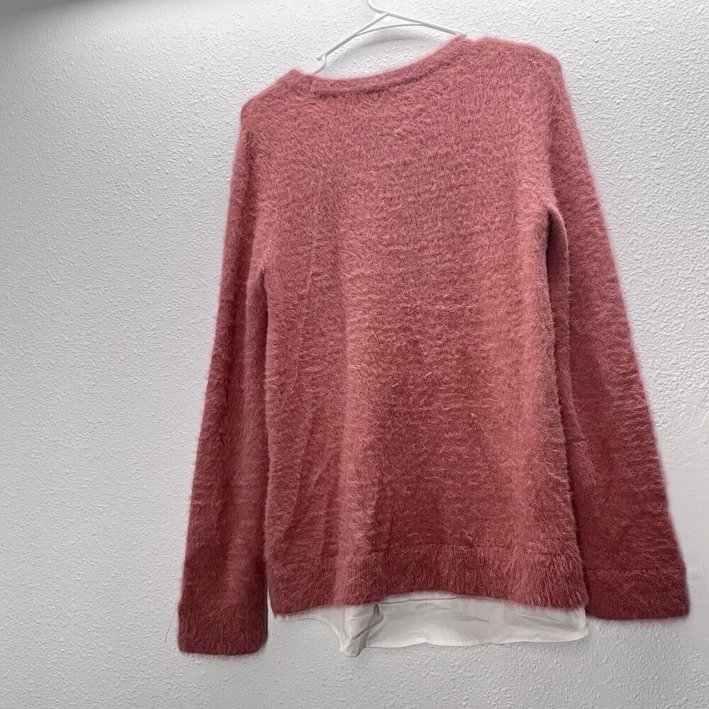 Ivanka Trump cozy sweater round neck Pullover PINK white Black Size SP - Image 7
