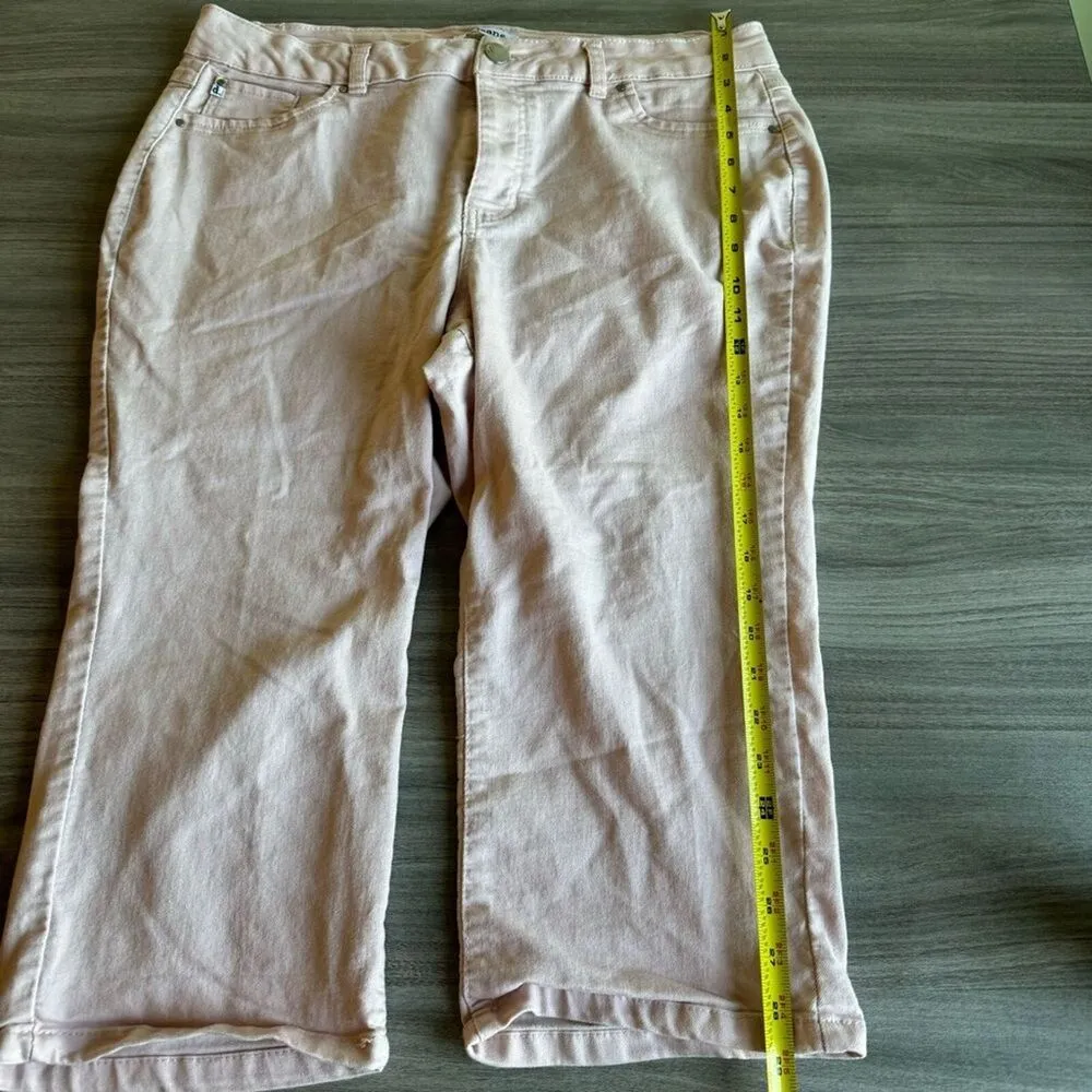 d. jeans Light Pink Sand Capri Denim Jeans Women’s Size 16W - Image 11