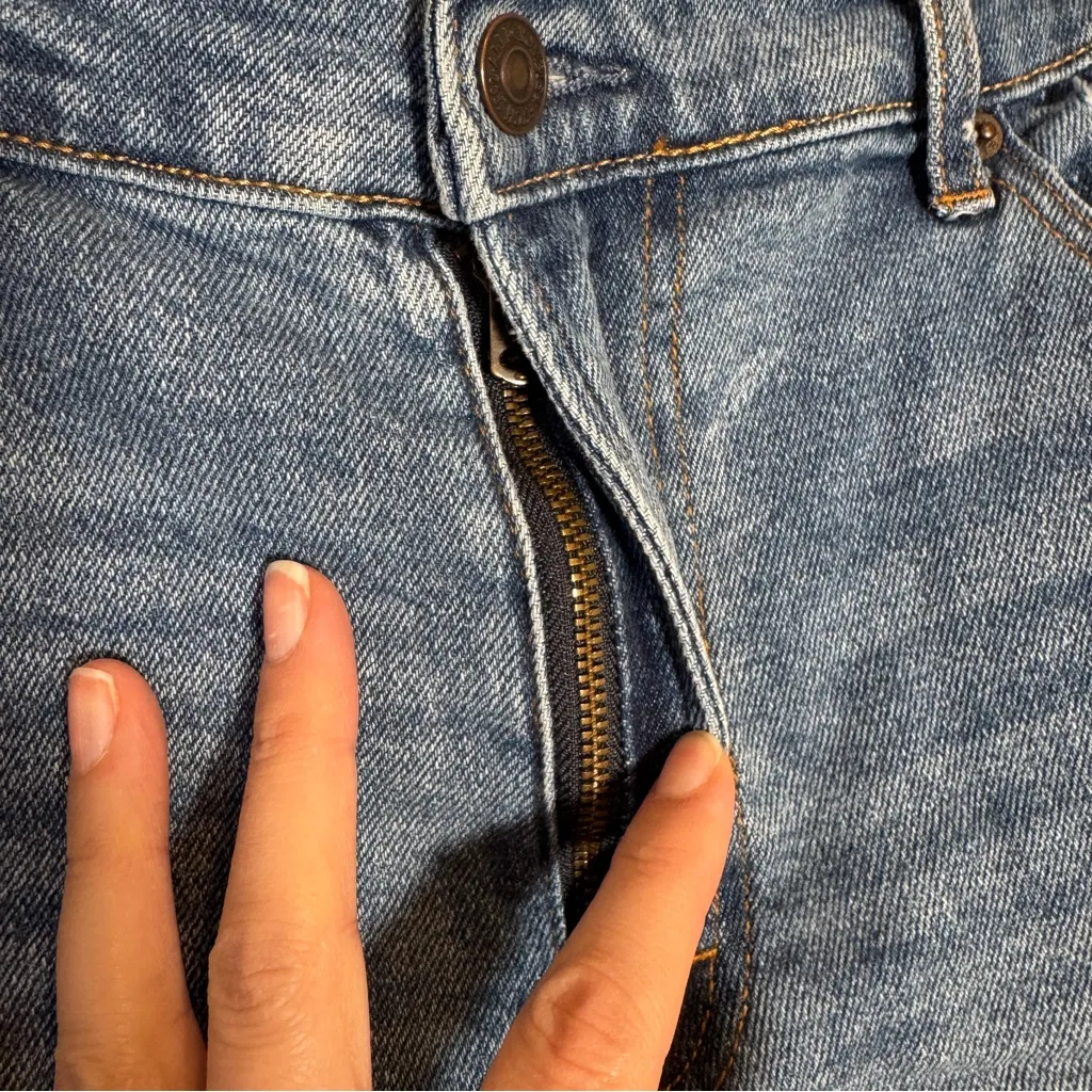 Abercrombie & Fitch Blue Distressed Cut Off Jean Shorts Womens 16 Beachy Summer - Image 8