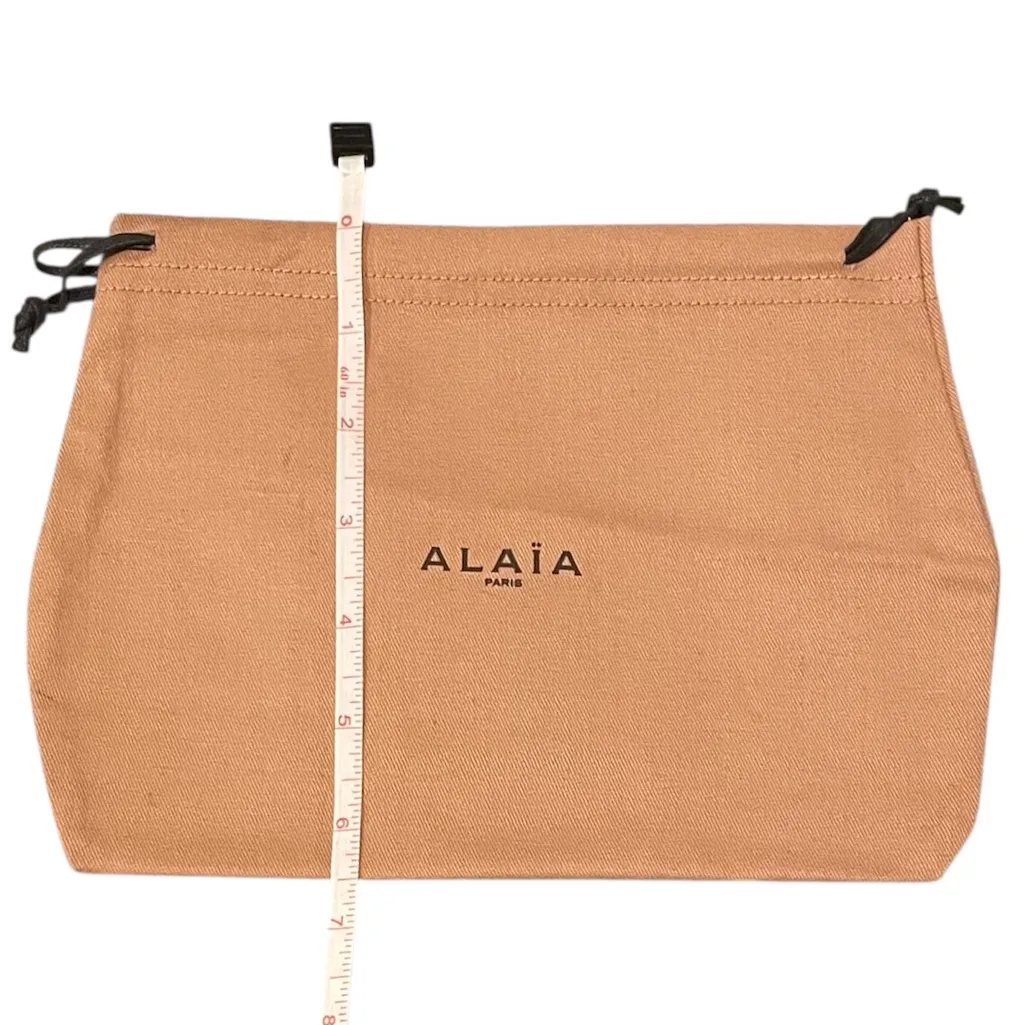 Alaia 9.25” x 6.5” Wallet Clutch Mini Bag Accessory Sunglasses Dustbag Brown - Image 3