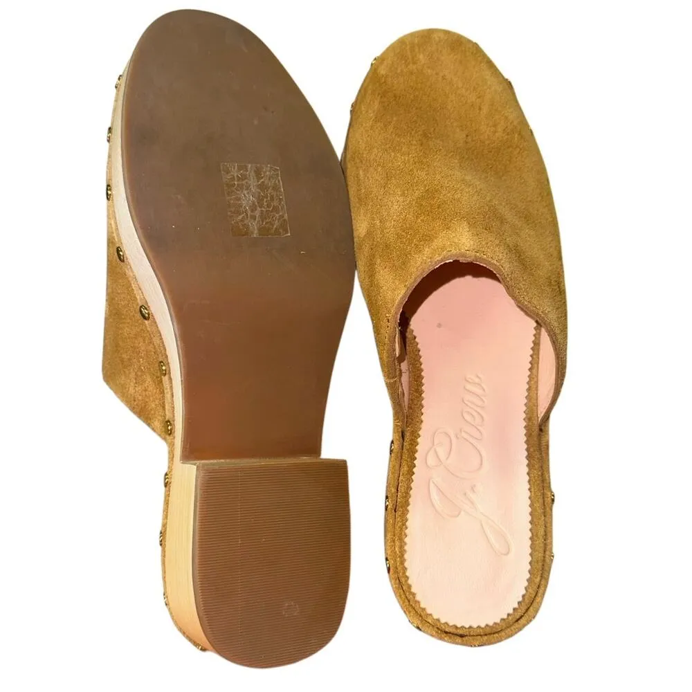 J Crew Dakota Clogs in Burnished Pecan Suede Brown Size 6.5 - Image 11