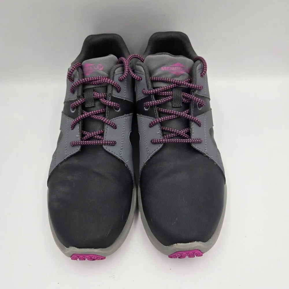Merrell Women Size 9 Grey Purple ISIX8 PRO Work Shoes Oil Slip Resistant Sneaker - Image 3