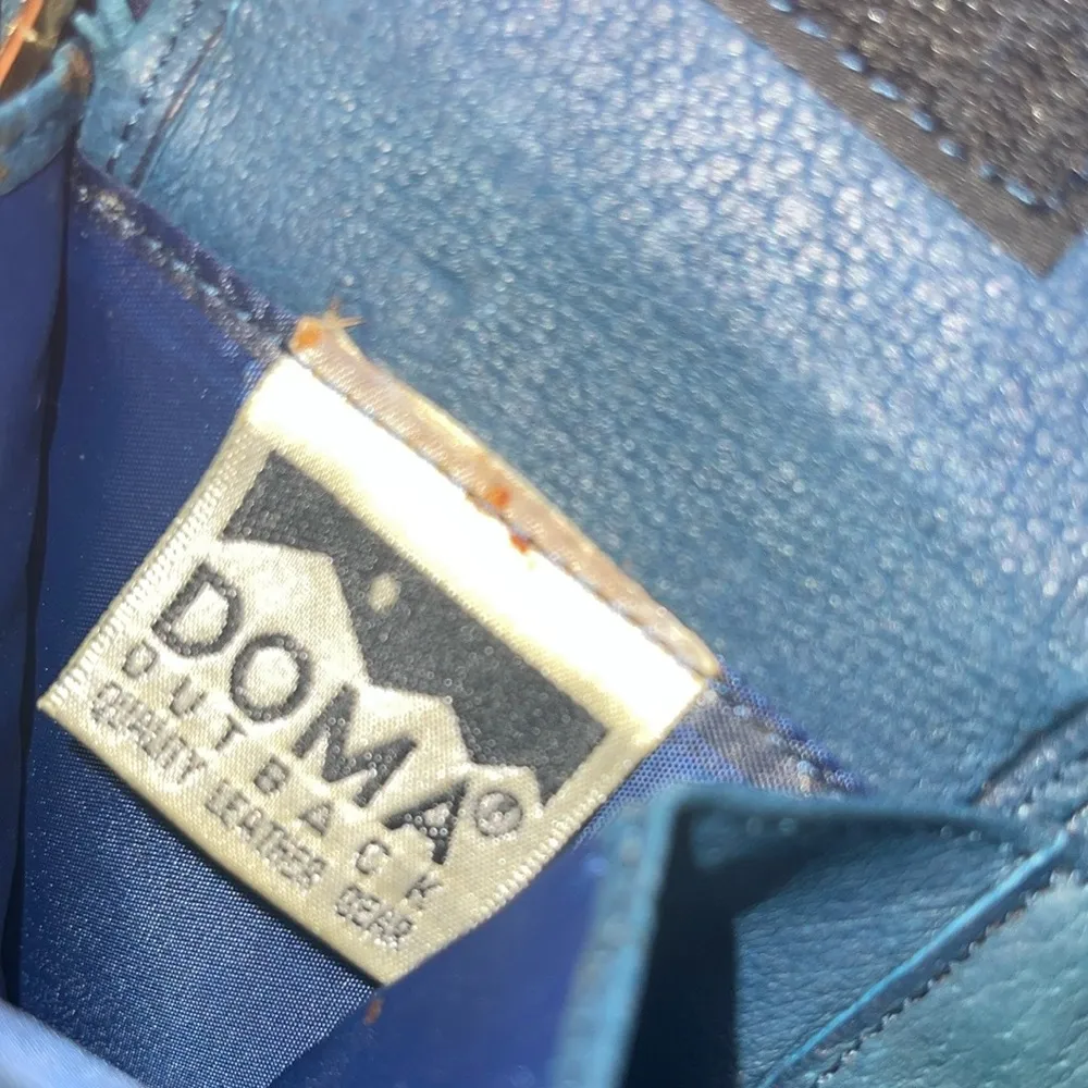 Doma Blue Leather Bag Red - Image 5