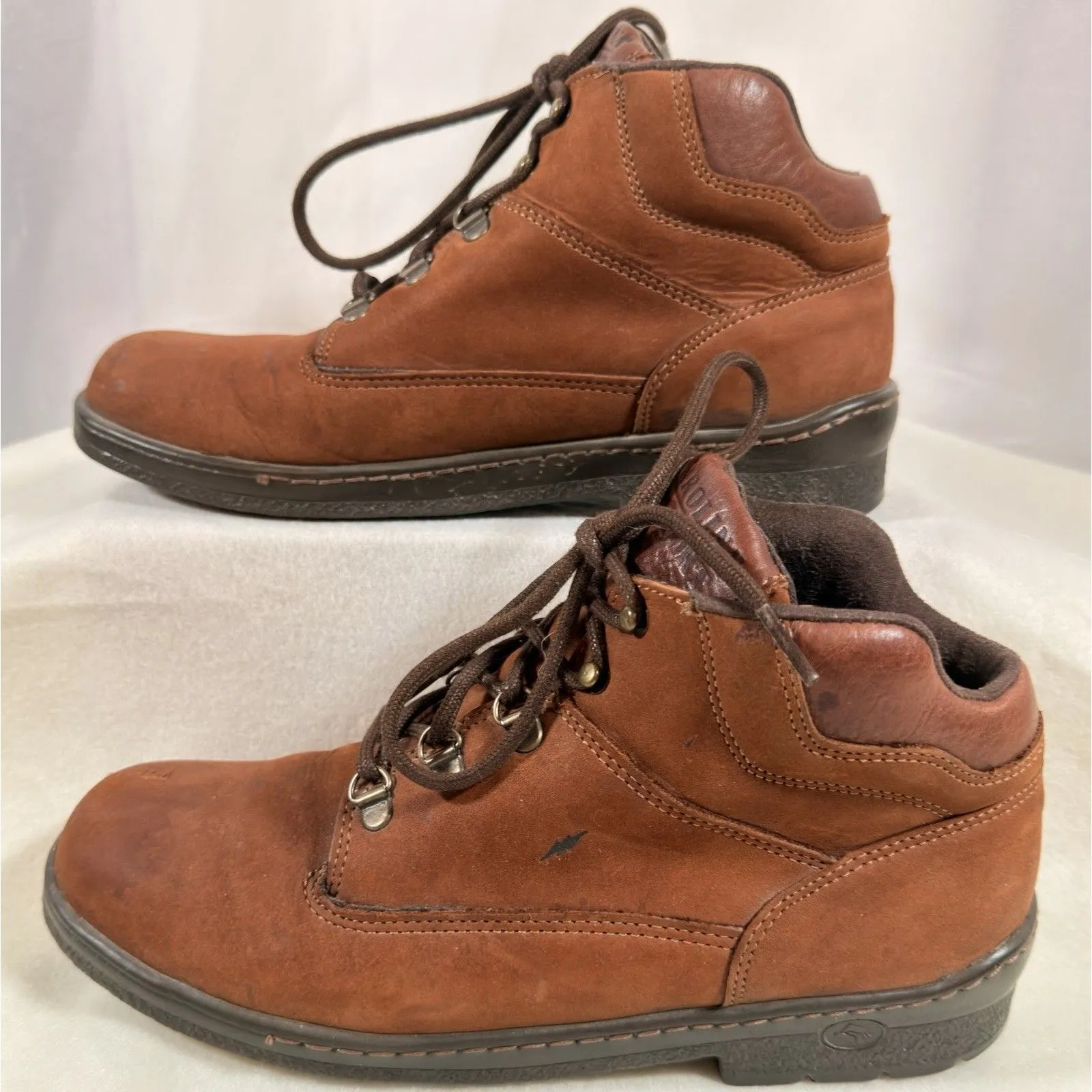 Carolina Comfort Womens Sz 10 M Steel Toe Work Boots Brown Slip Oil Resistant - Image 2