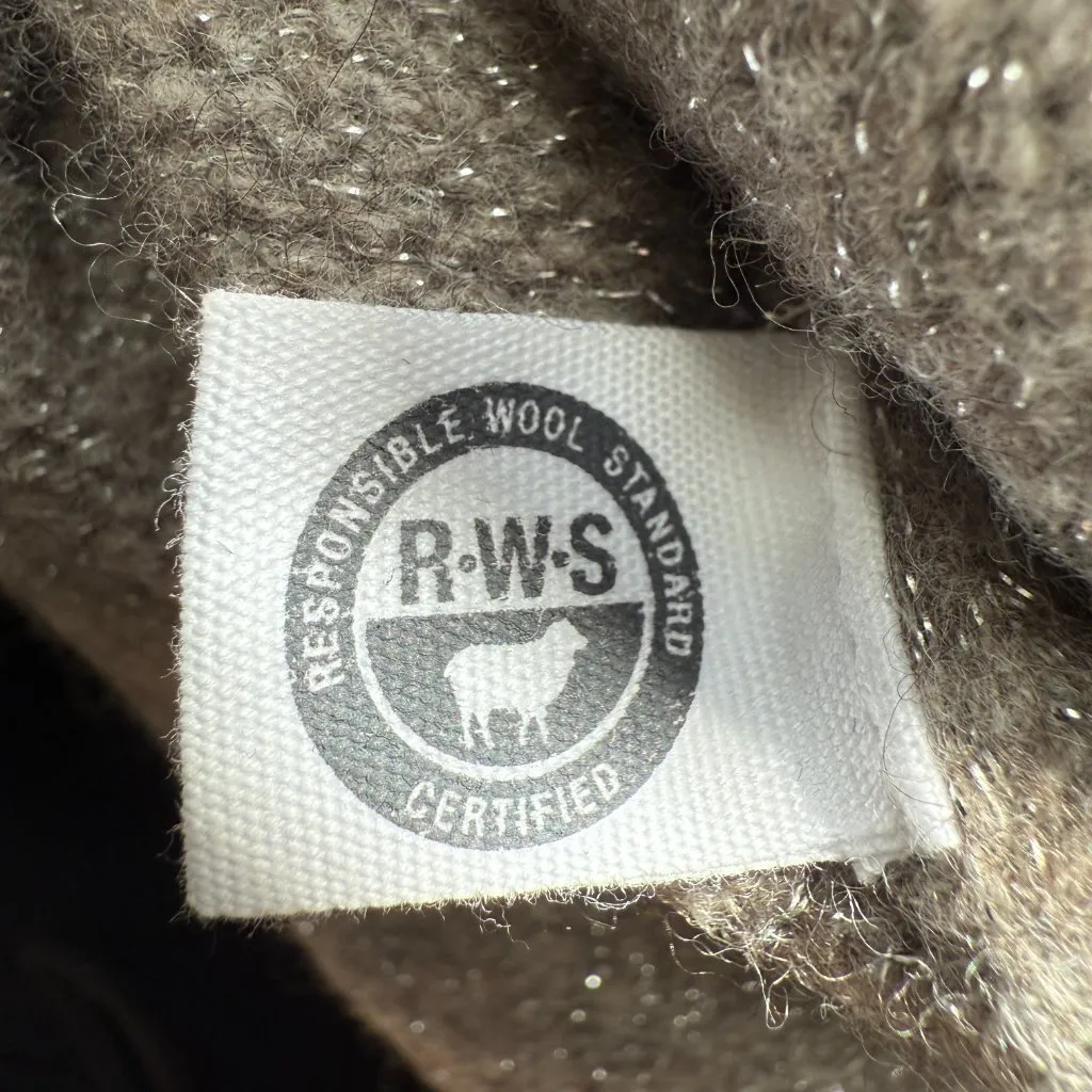 All Saints Wool Turtleneck Sweater Pullover Women's Small Gray Silver Soft NWOT - Image 13