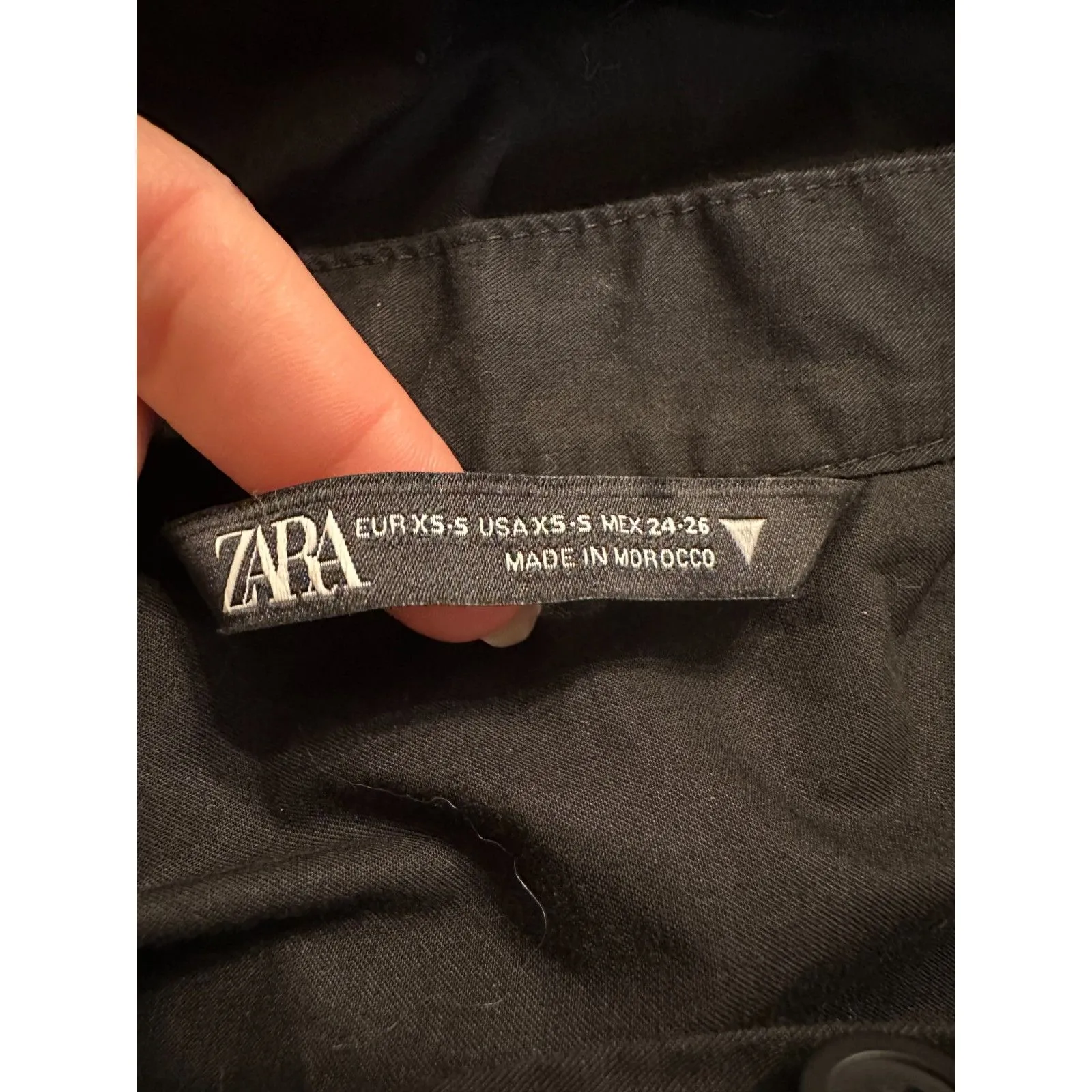 Zara Oversized Black Button-up Midi Dress Size S - Image 4