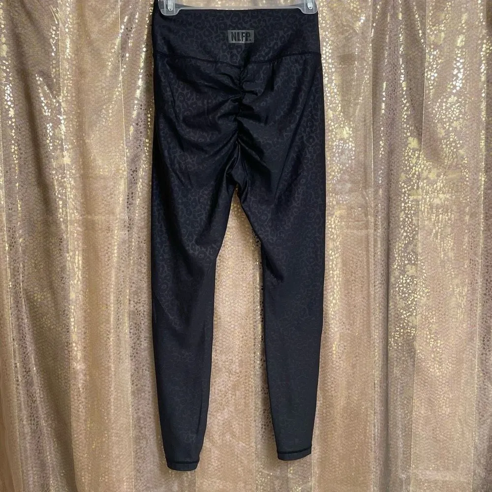 NLFP No Limit Fit Pro Black Cheetah Scrunch Booty leggings, S - Image 2