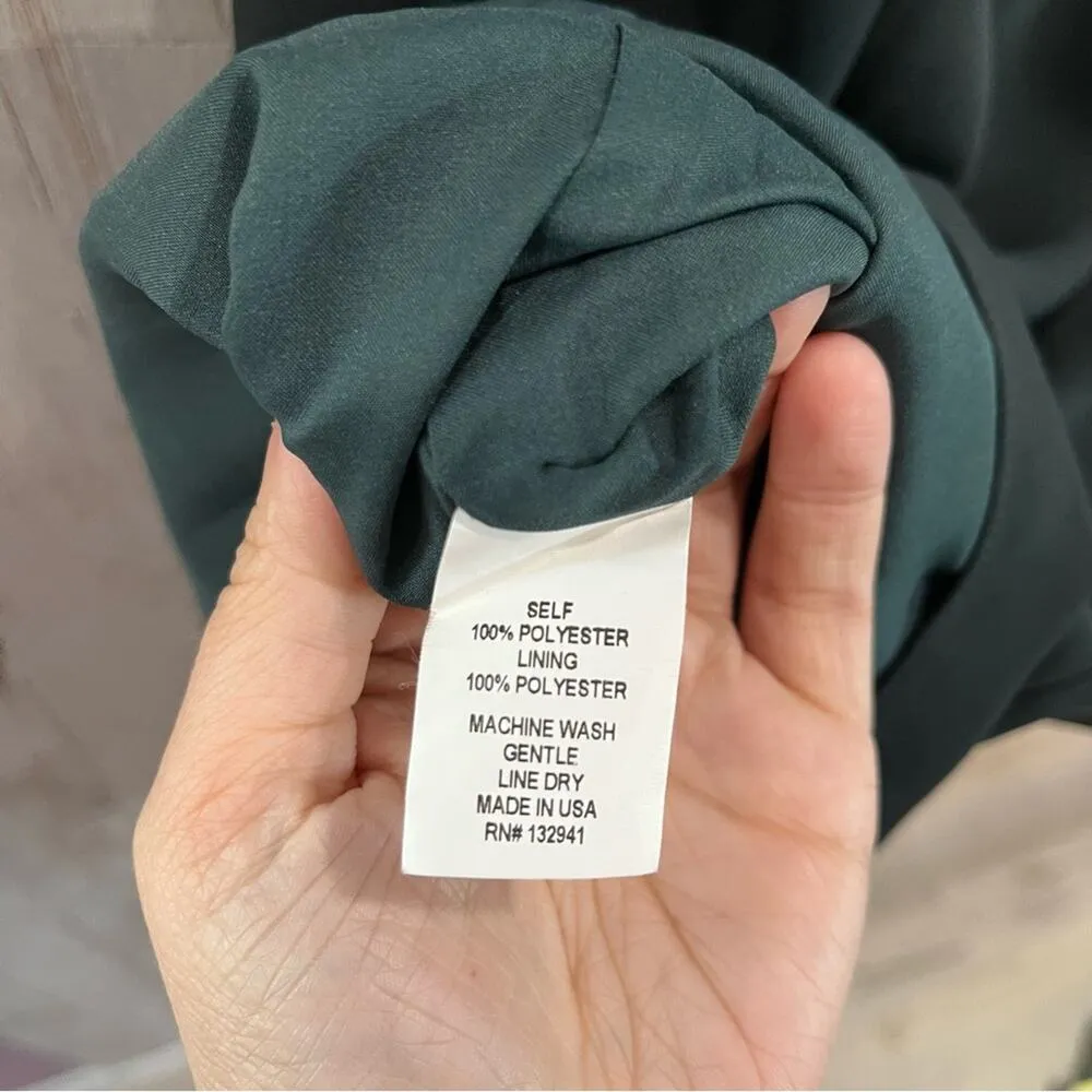 Amanda Uprichard Green Bell Sleeve Mini Dress V Neck Wedding Guest - Image 5