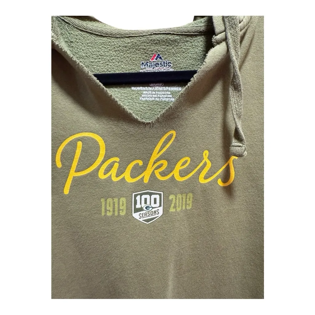 Green Bay Packers Women’s Hoodie – Majestic Fan Fashion – 100 Seasons 2019 Small - Image 3