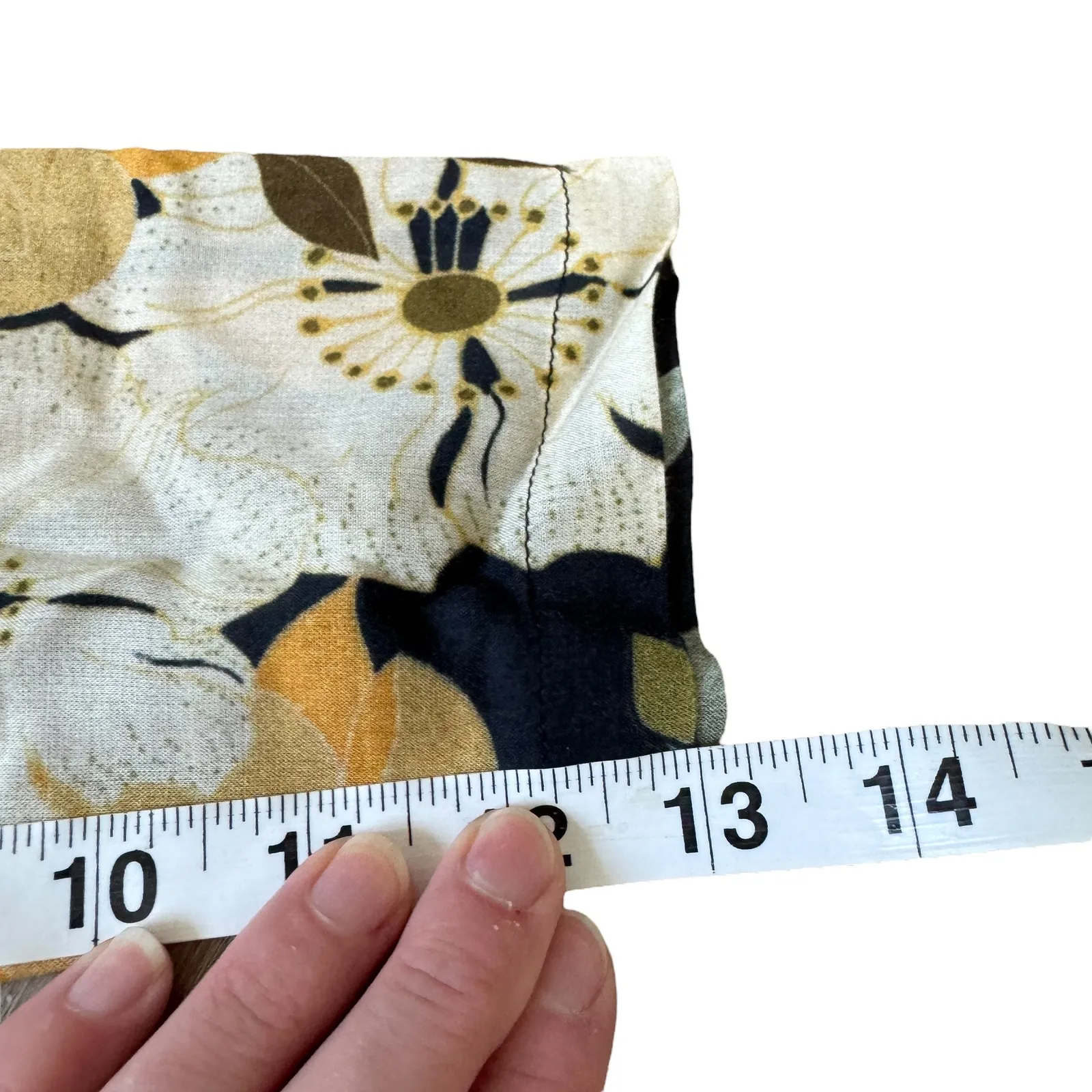 Anthropologie Floral Mini Dress Yellow Green - Image 11