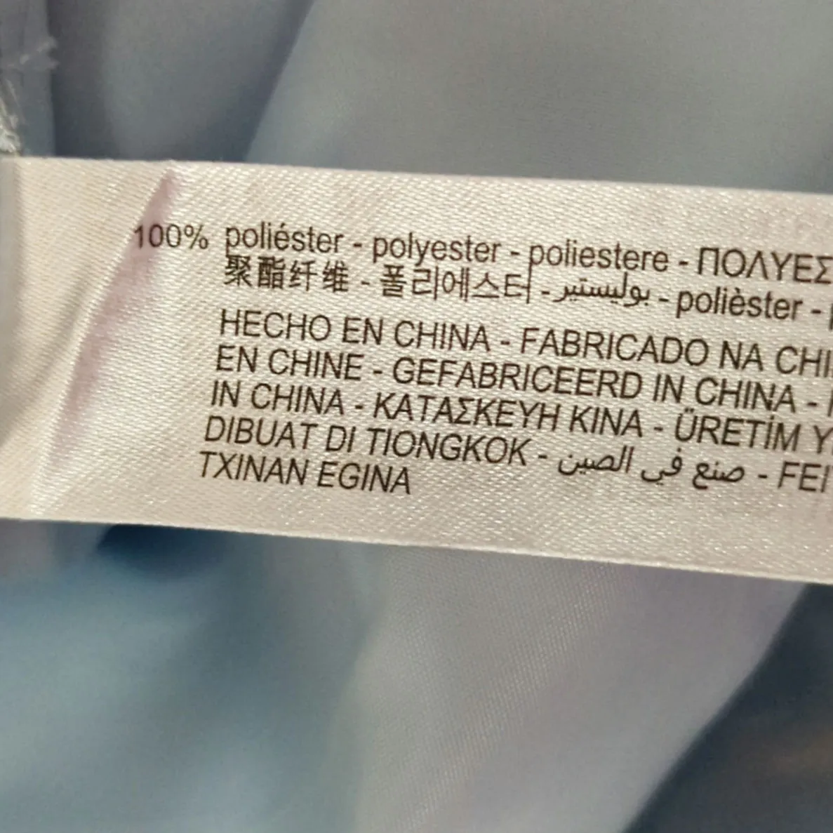 Zara Light Blue Straight Leg Satin Trouser Pants Women's Medium Business Casual - Image 9