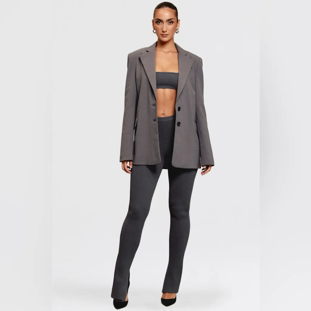 HOUSE OF‎ CB 'Aline' Dark Grey Oversized Blazer NWOT size L. $179 - Image 2