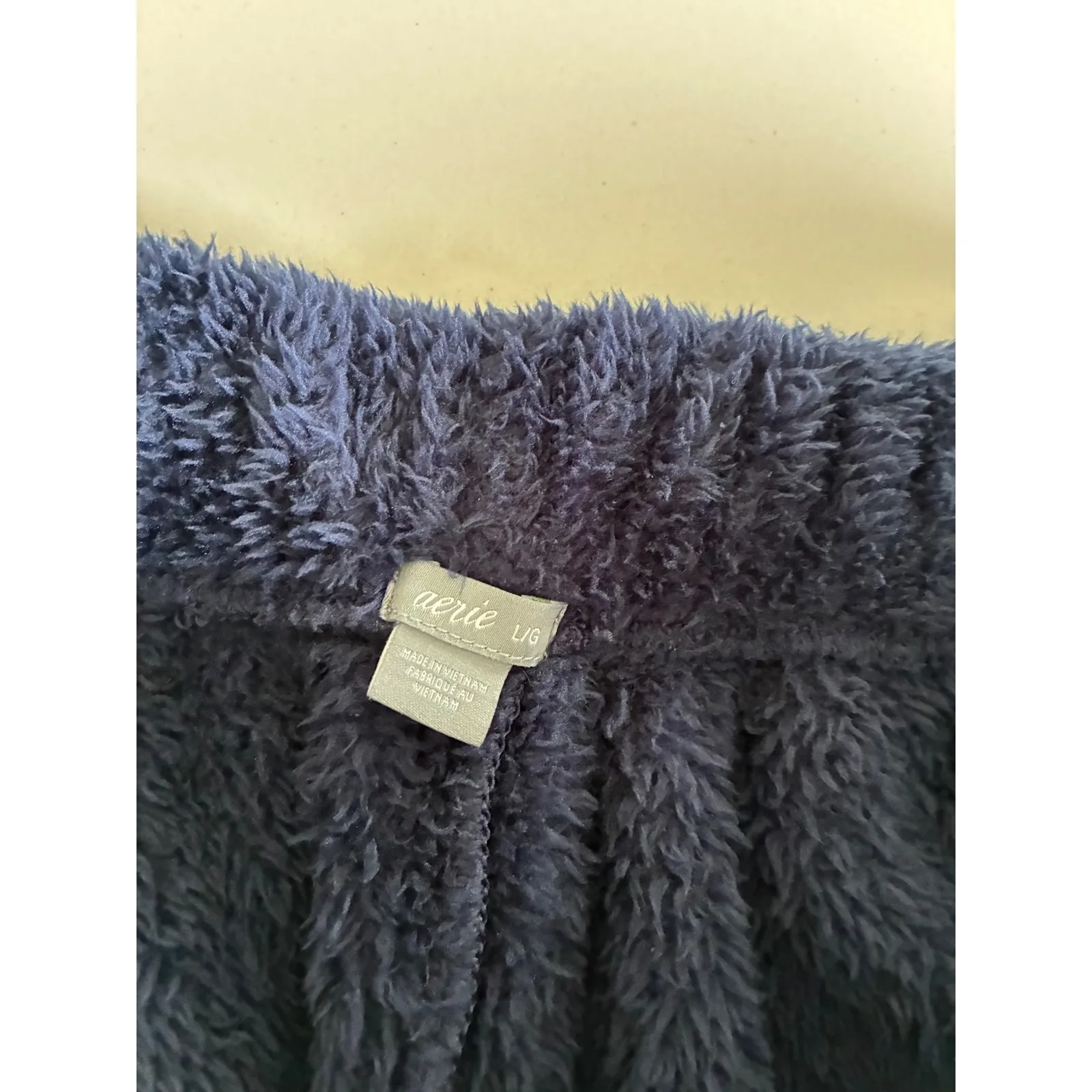Aerie Fuzzy Plush Sleep Lounge Shorts Navy Blue Size L G‎ - Image 2