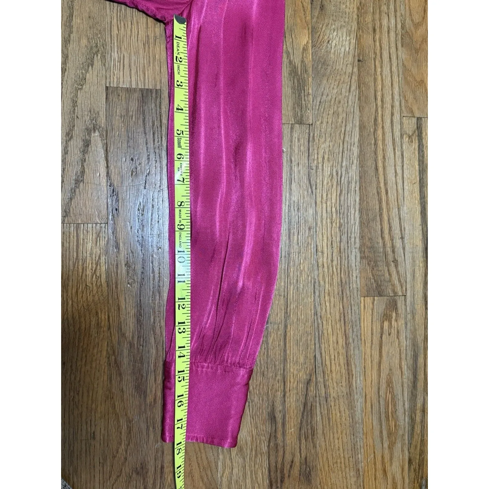 Boden Dart Viscose Satin Detail Fitted Long Sleeve Blouse Shirt Pink Size 6R - Image 15